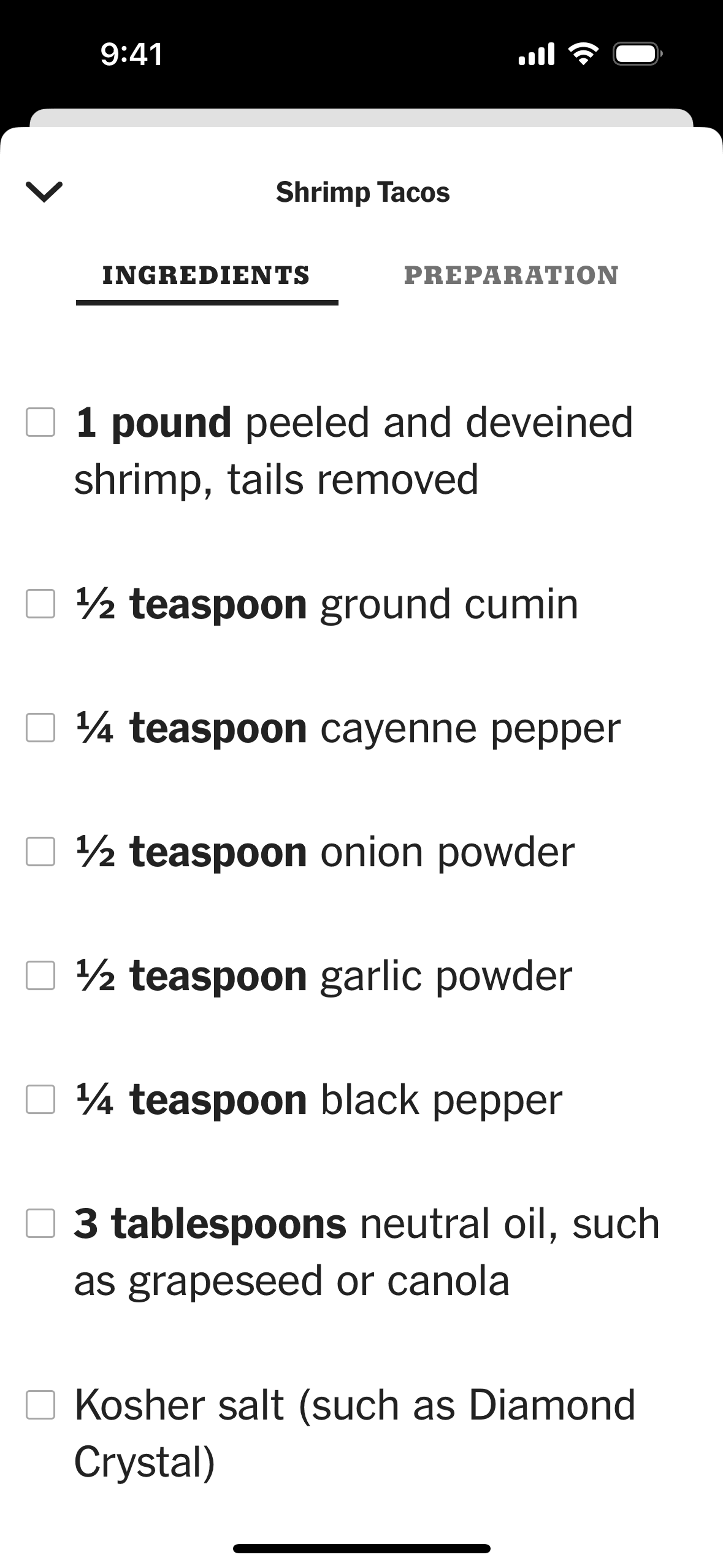 NYT Cooking iOS Food & Drink interface screenshot 15