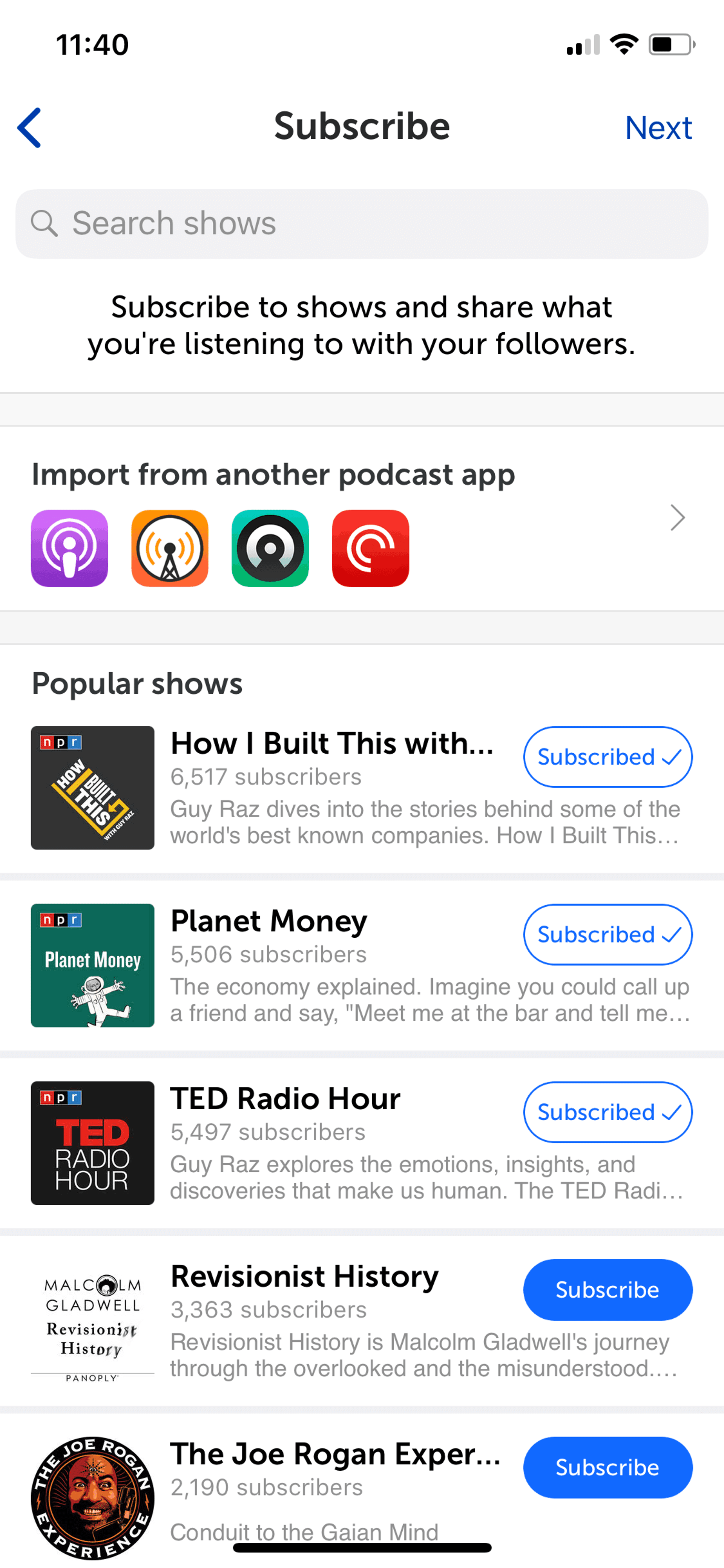 Breaker iOS Social Networking interface screenshot 10