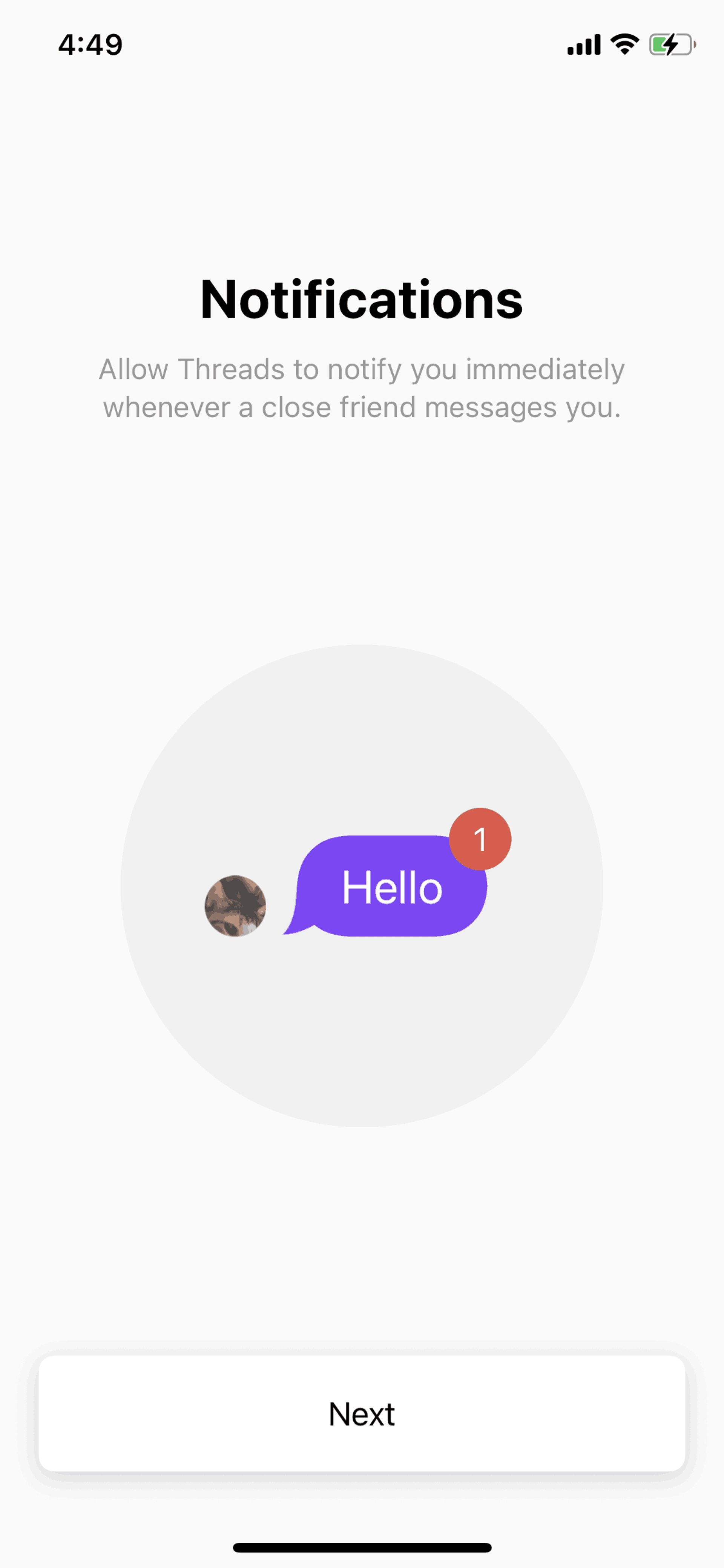 Threads iOS Photo & Video interface screenshot 7