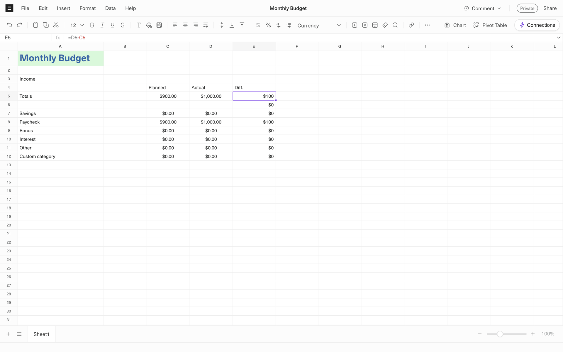Equals Web Business interface screenshot 7