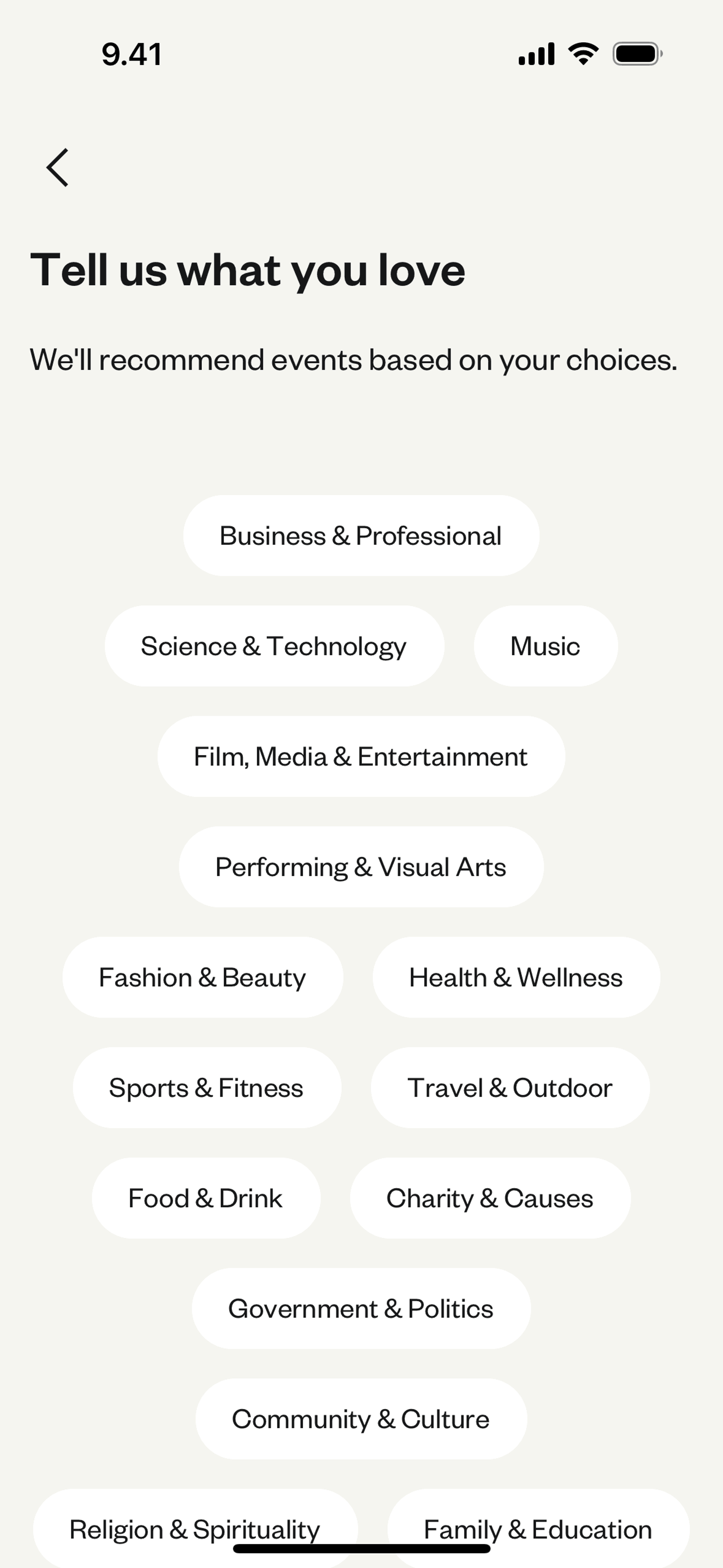Eventbrite iOS Entertainment interface screenshot 7