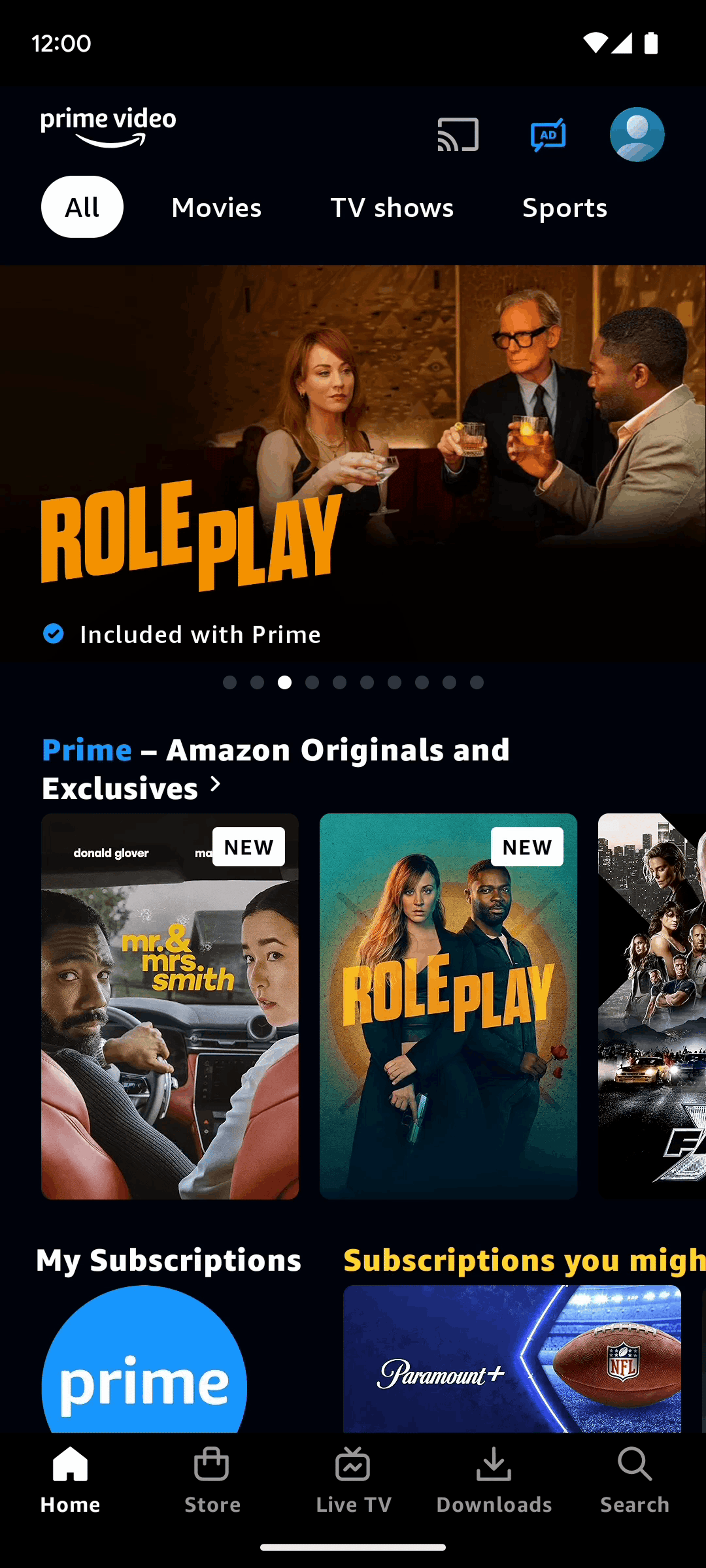 Prime Video Android Entertainment interface screenshot 9