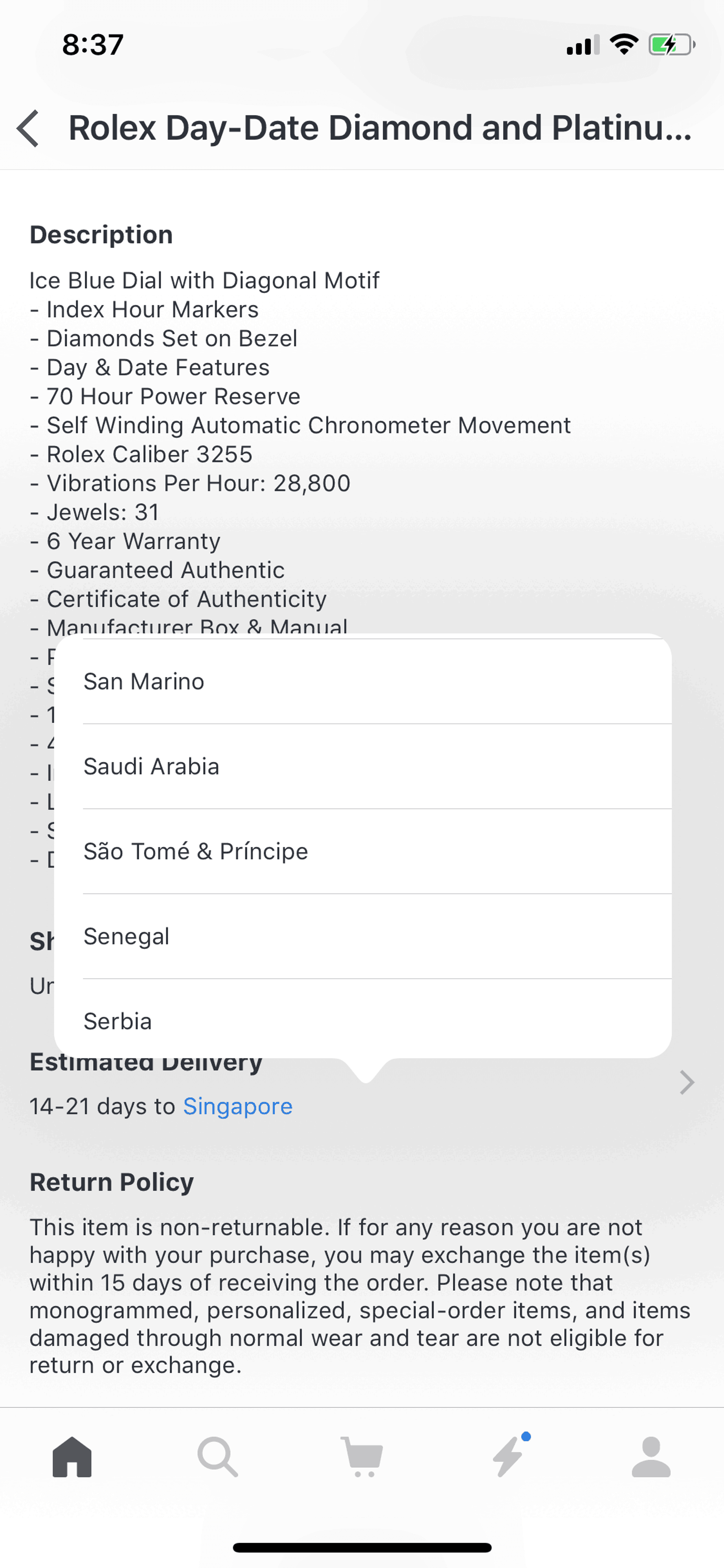 Fancy iOS Shopping interface screenshot 24