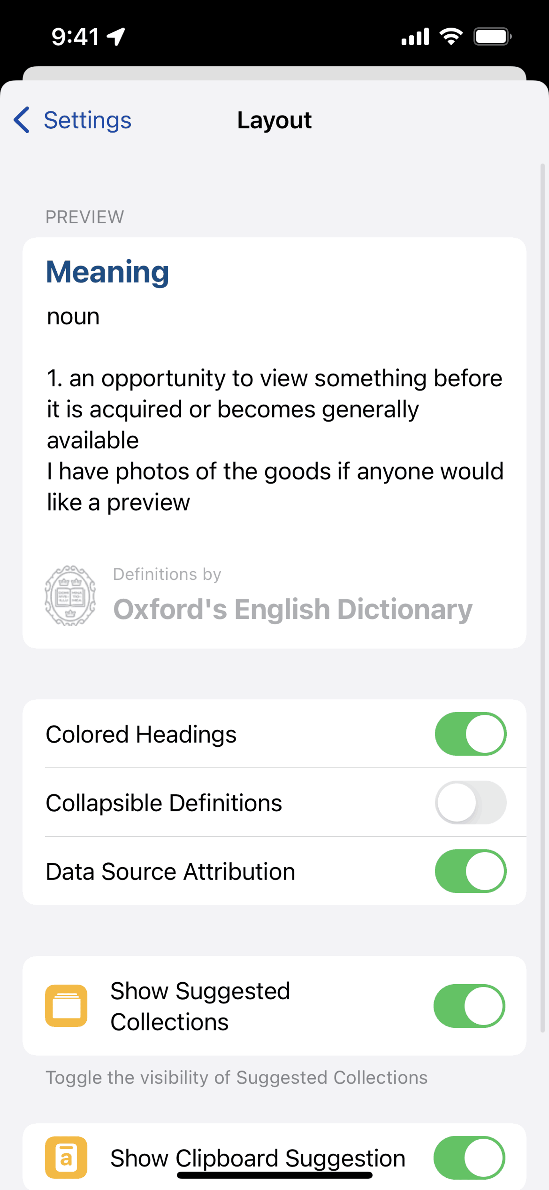 LookUp iOS Reference interface screenshot 8