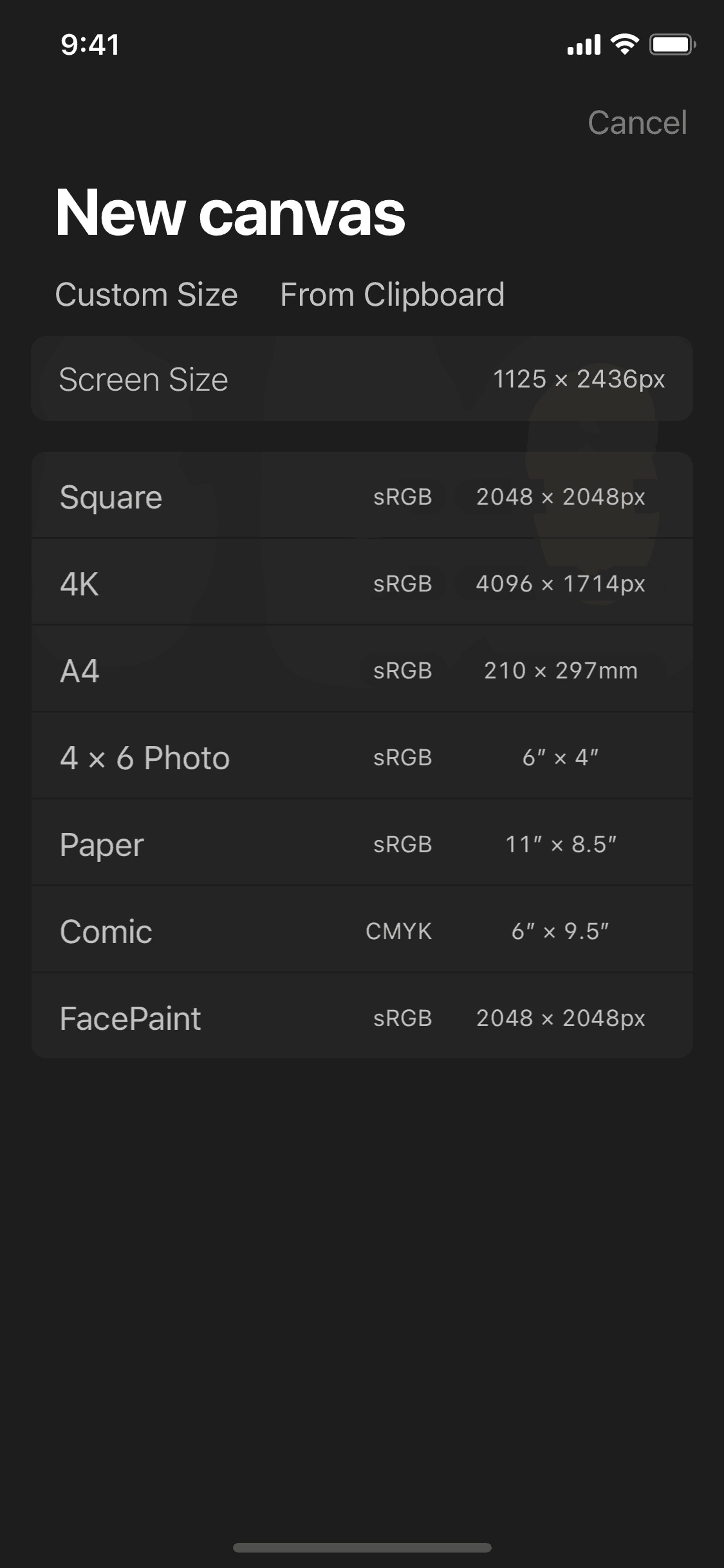 Procreate Pocket iOS Graphics & Design interface screenshot 7
