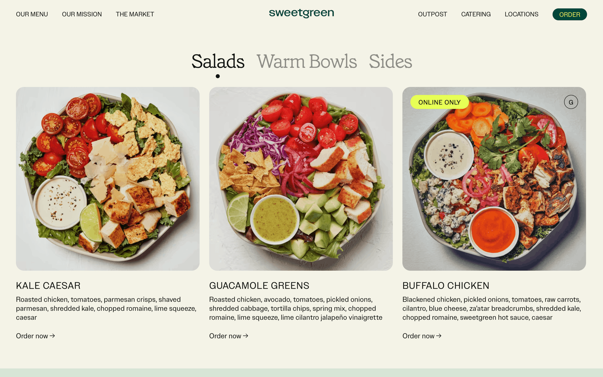 sweetgreen Web Food & Drink interface screenshot 20