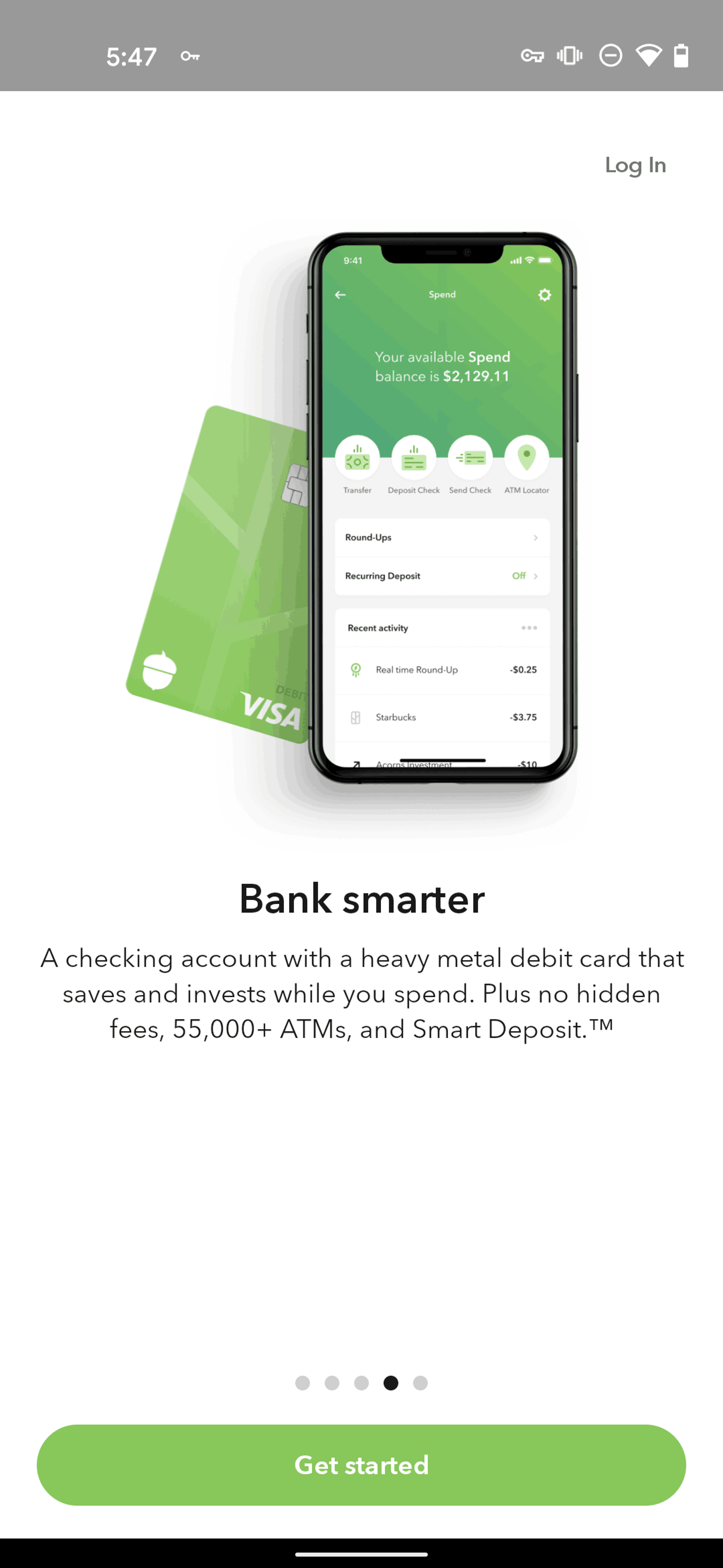 Acorns Android Finance interface screenshot 5