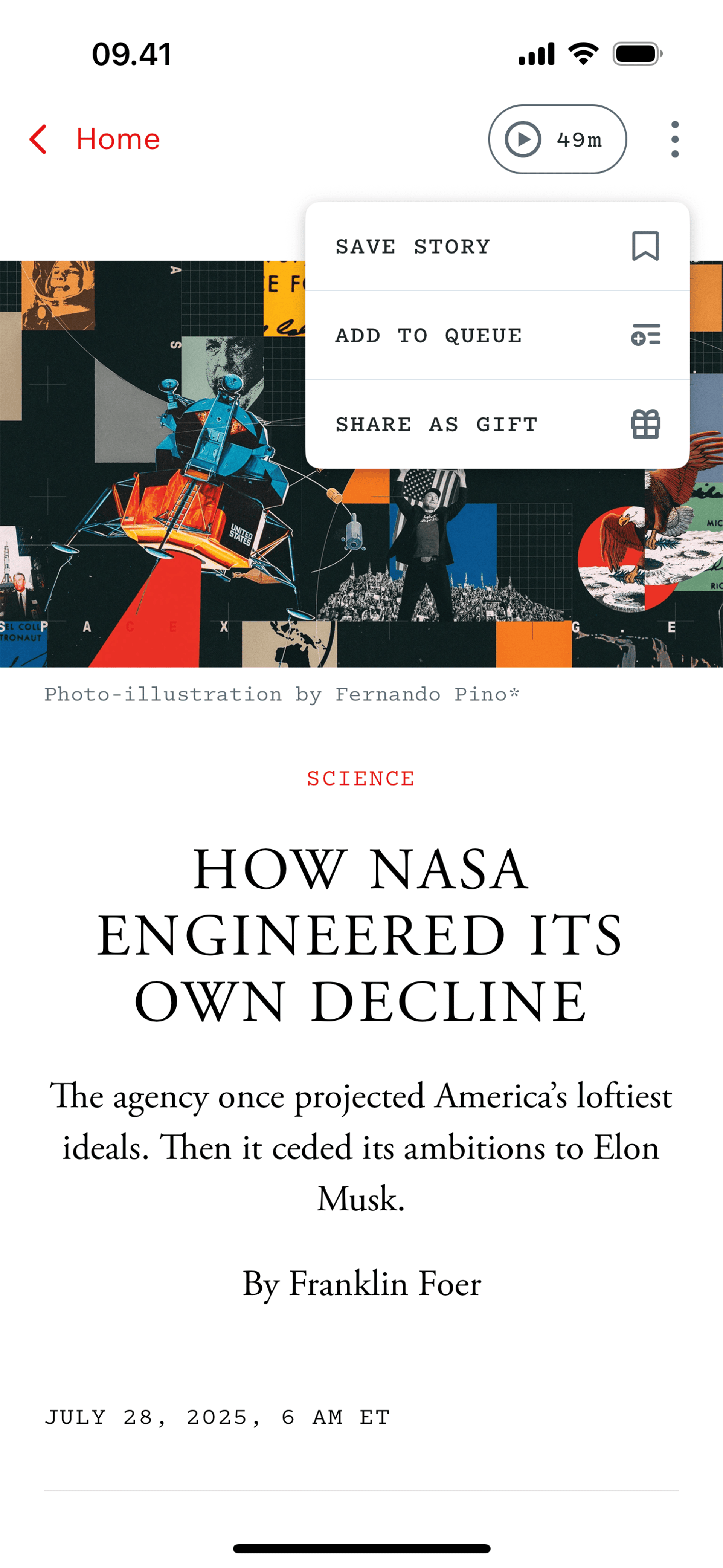 The Atlantic Magazine iOS News interface screenshot 16