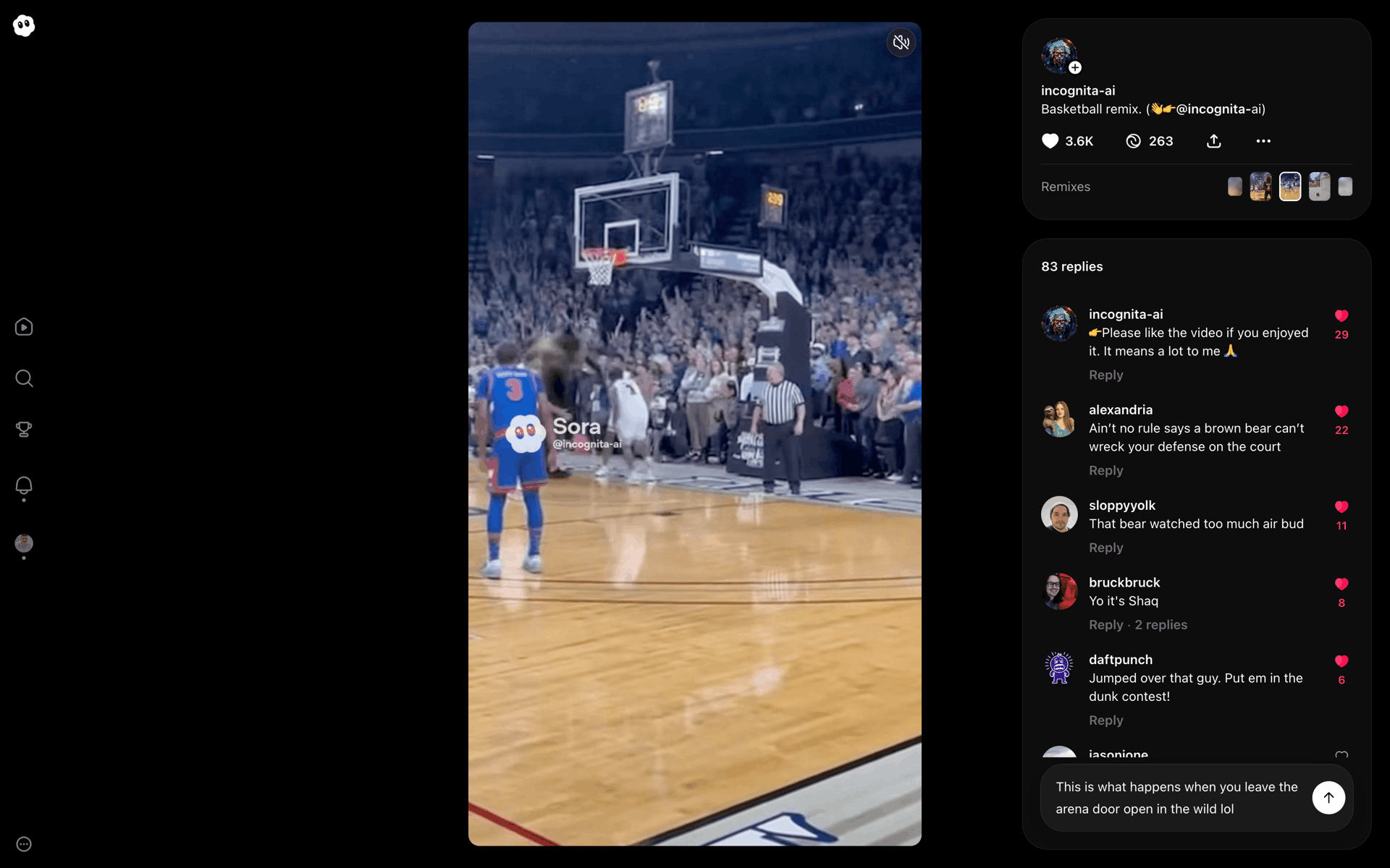 Sora Web AI interface screenshot 9