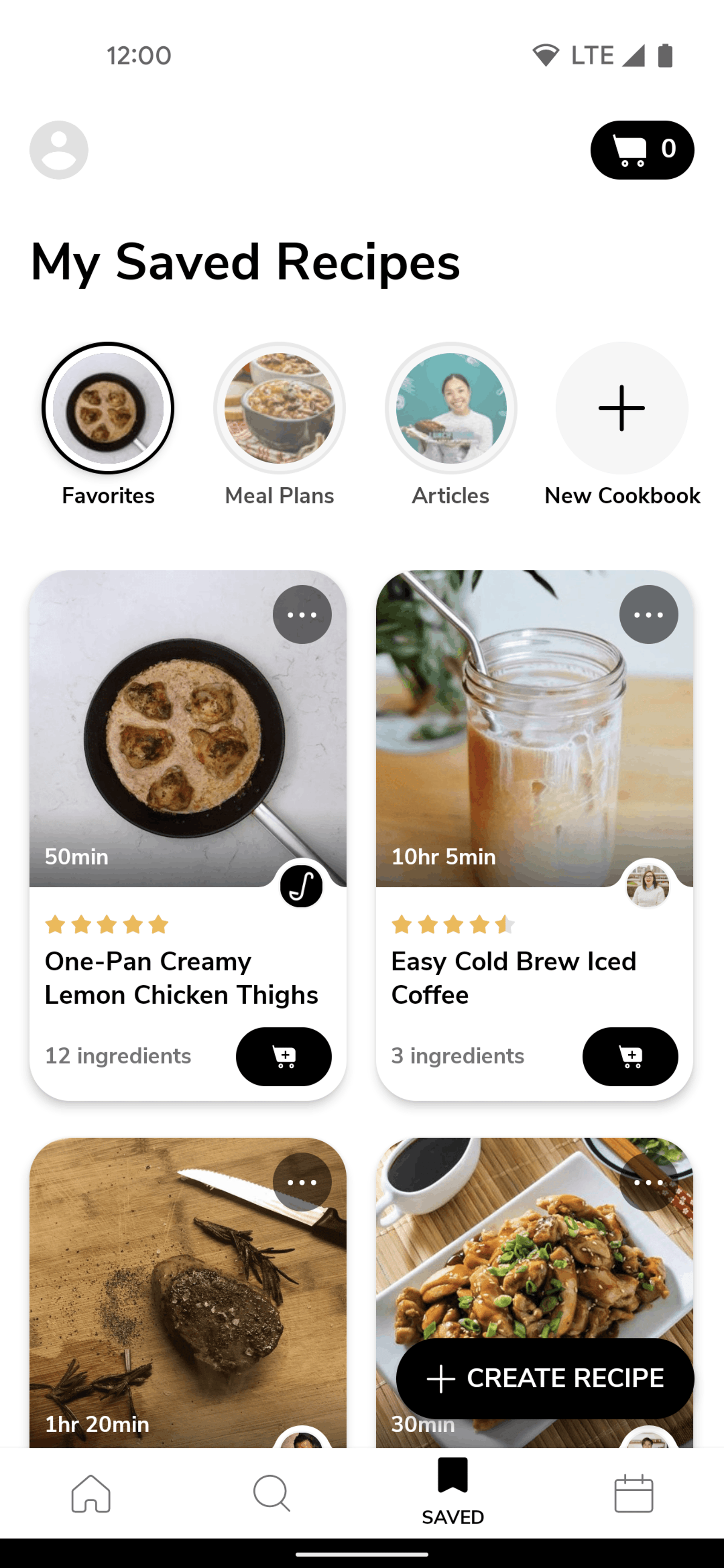 SideChef Android Food & Drink interface screenshot 2