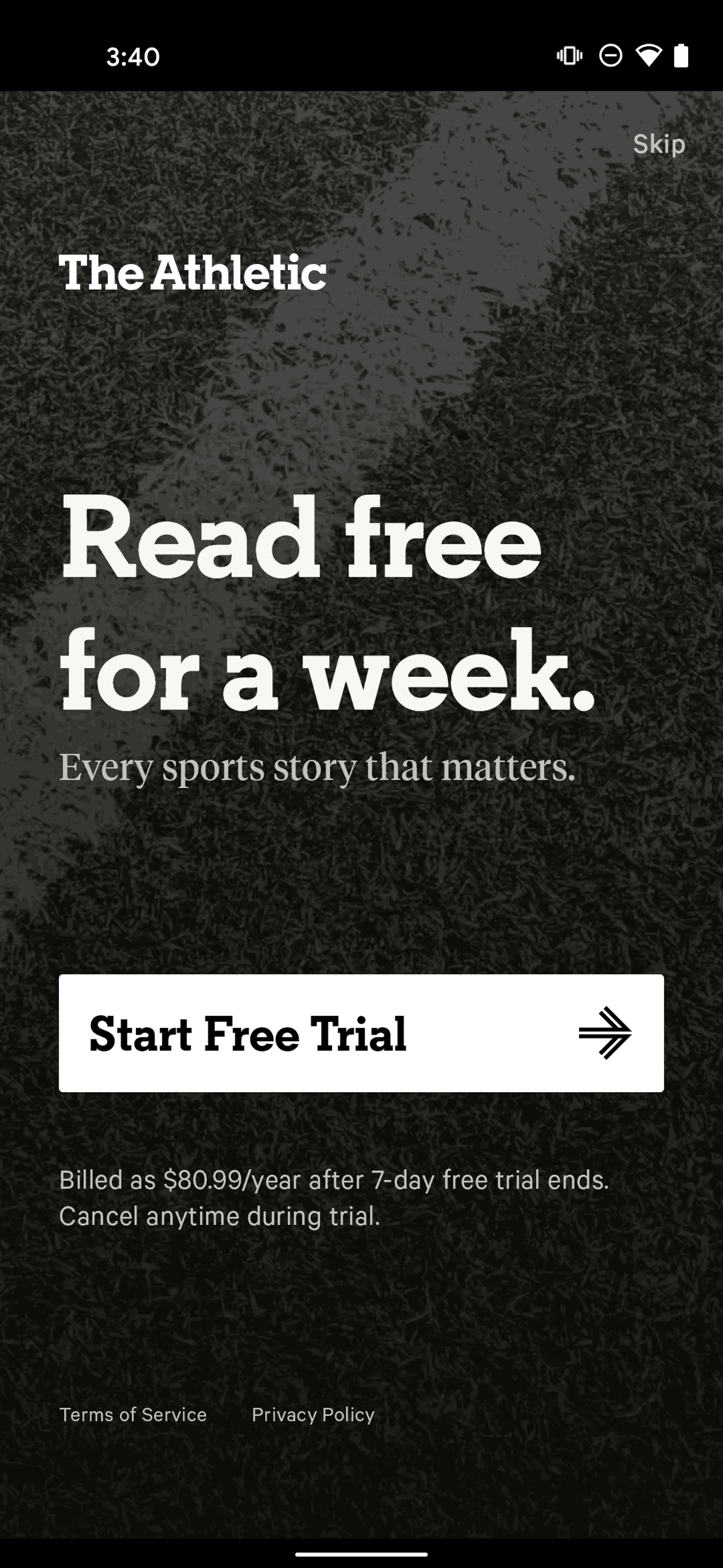The Athletic Android Sports interface screenshot 10