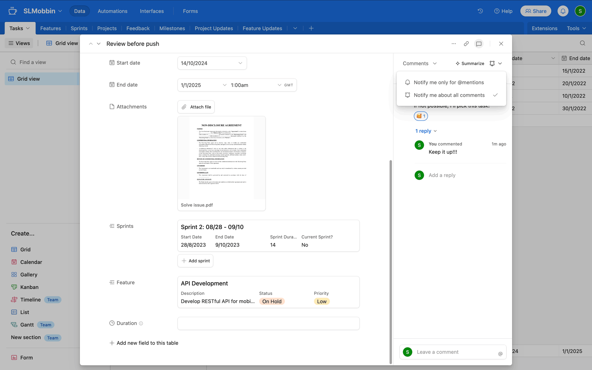 Airtable Web Business interface screenshot 18