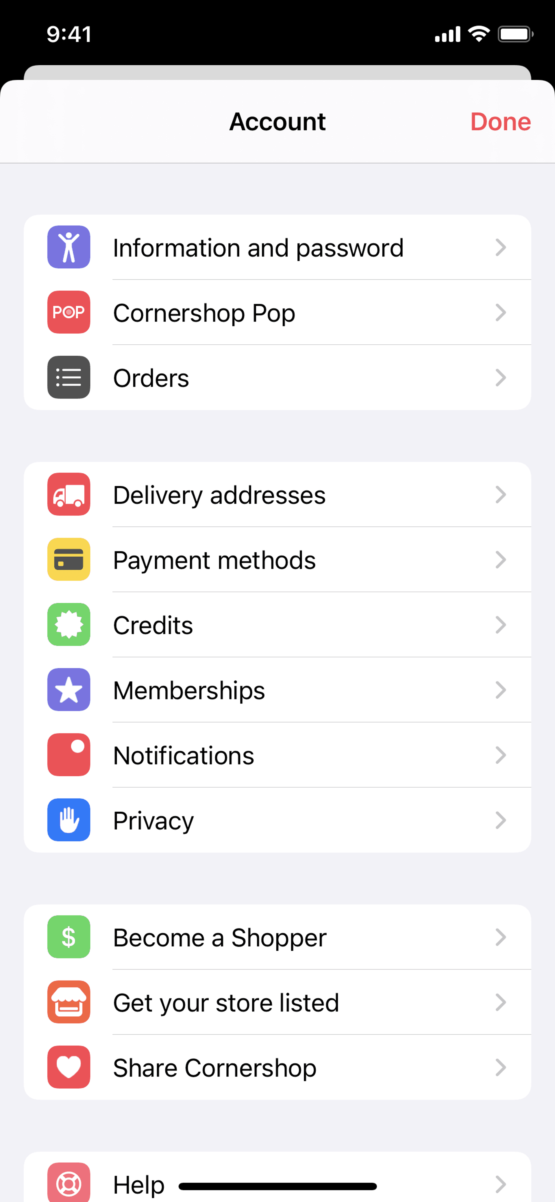 Cornershop iOS Shopping interface screenshot 2