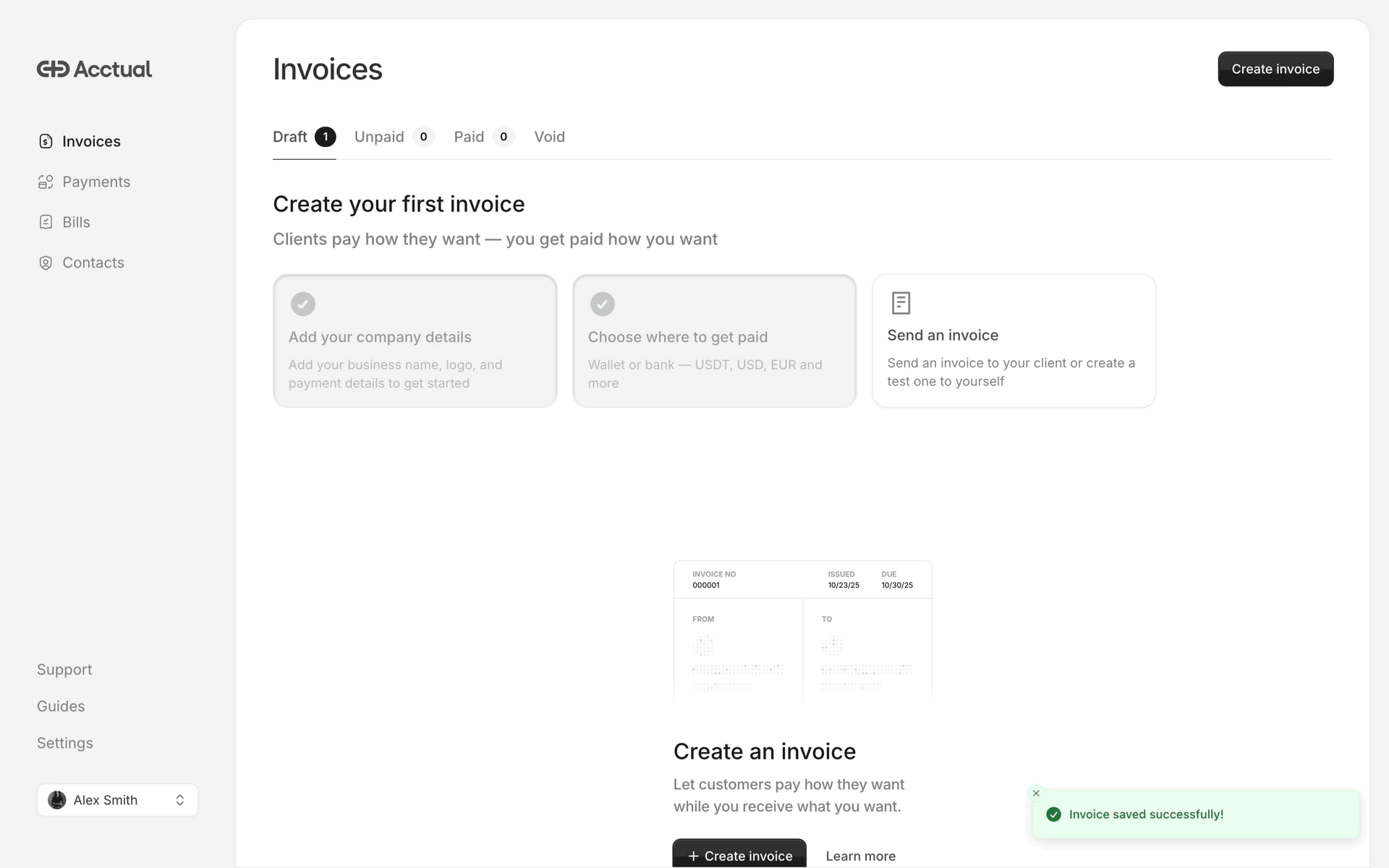 Acctual Web Finance interface screenshot 23