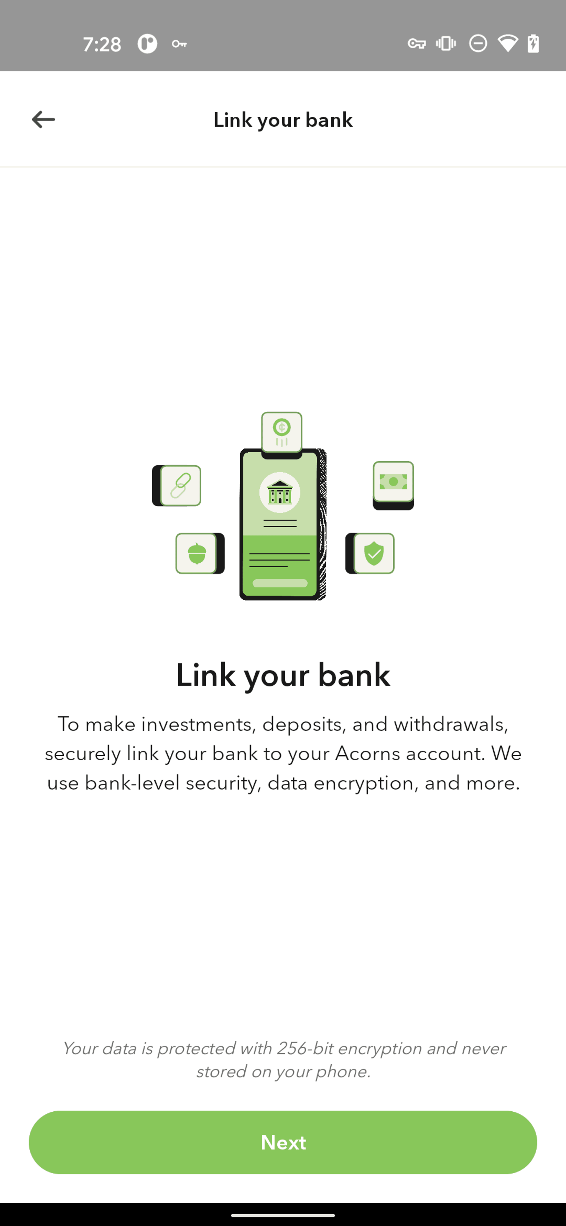Acorns Android Finance interface screenshot 24