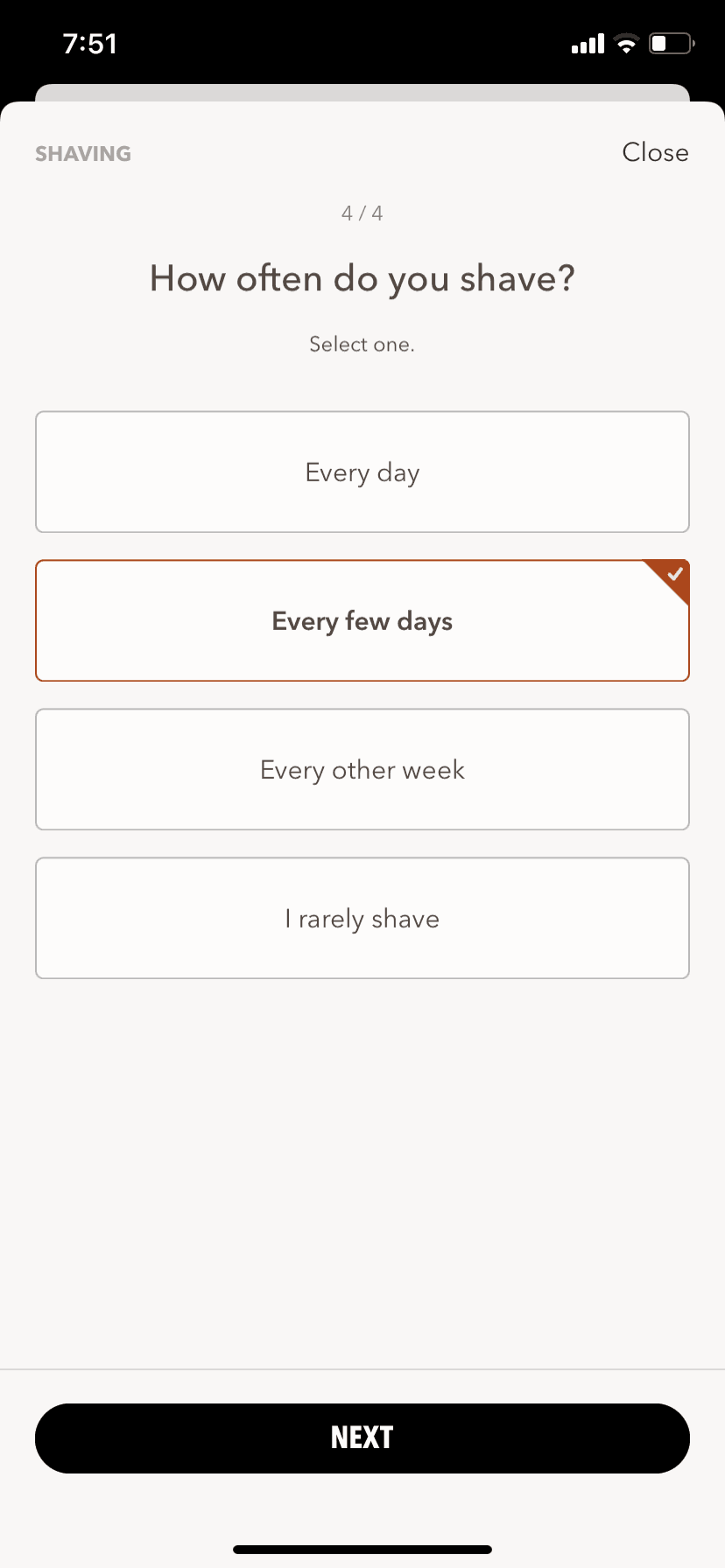 Dollar Shave Club iOS Shopping interface screenshot 21