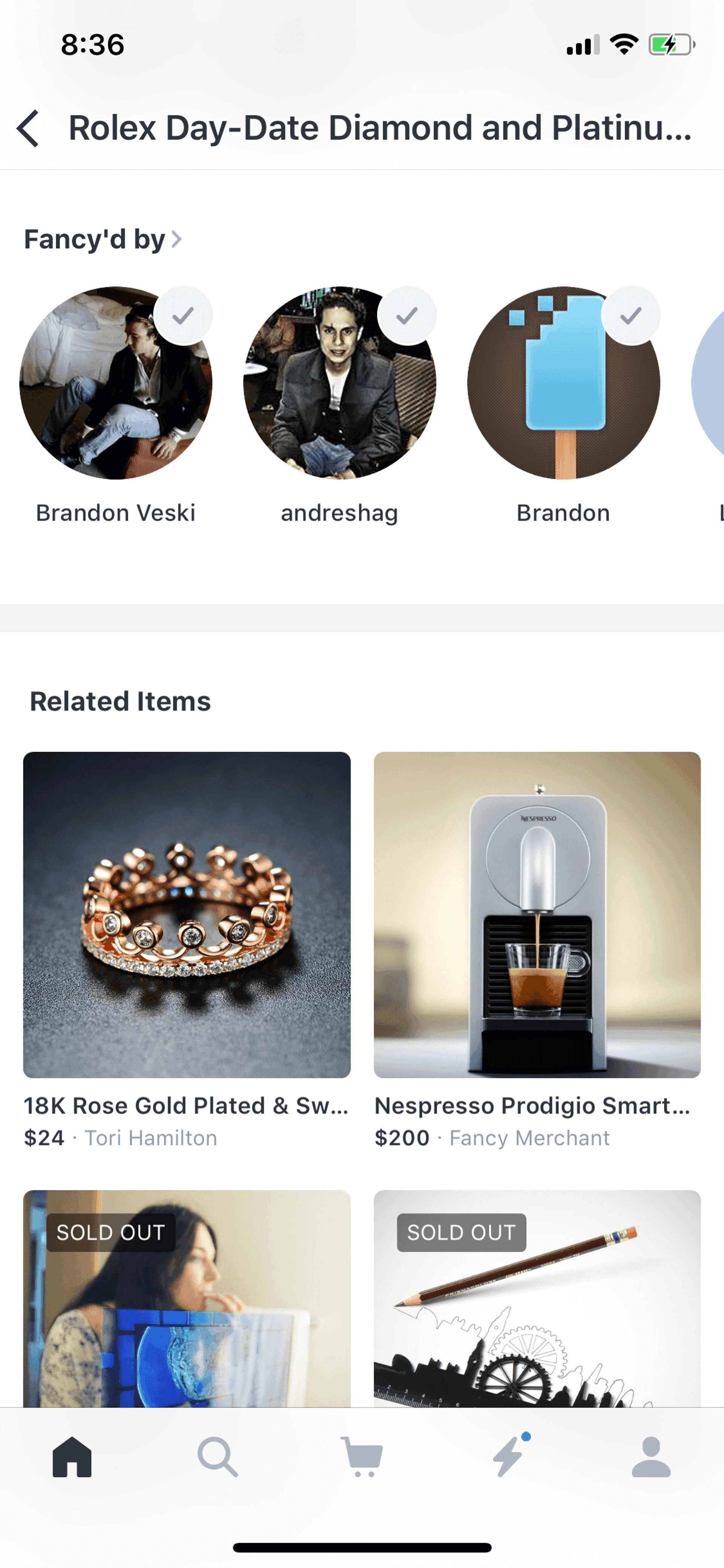 Fancy iOS Shopping interface screenshot 23