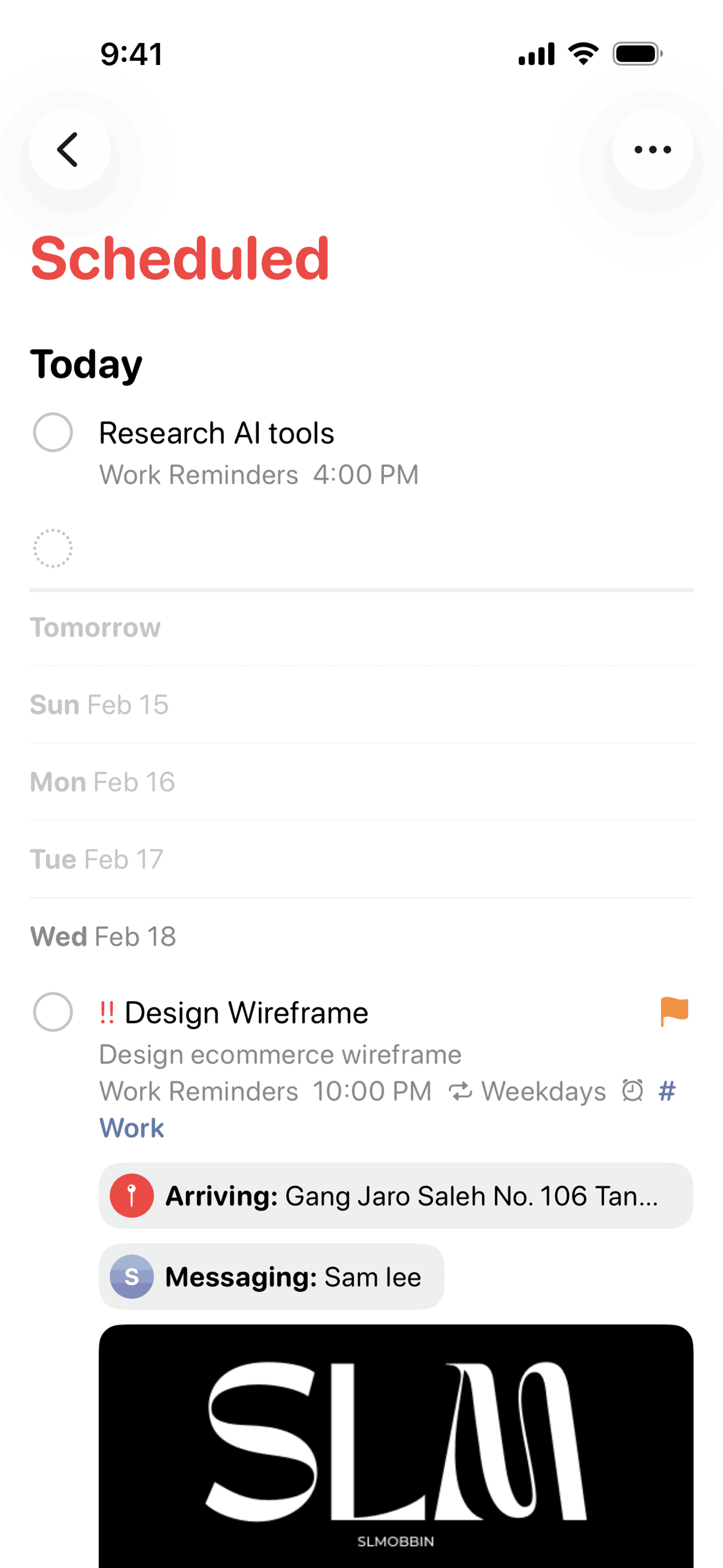Reminders iOS Productivity interface screenshot 10