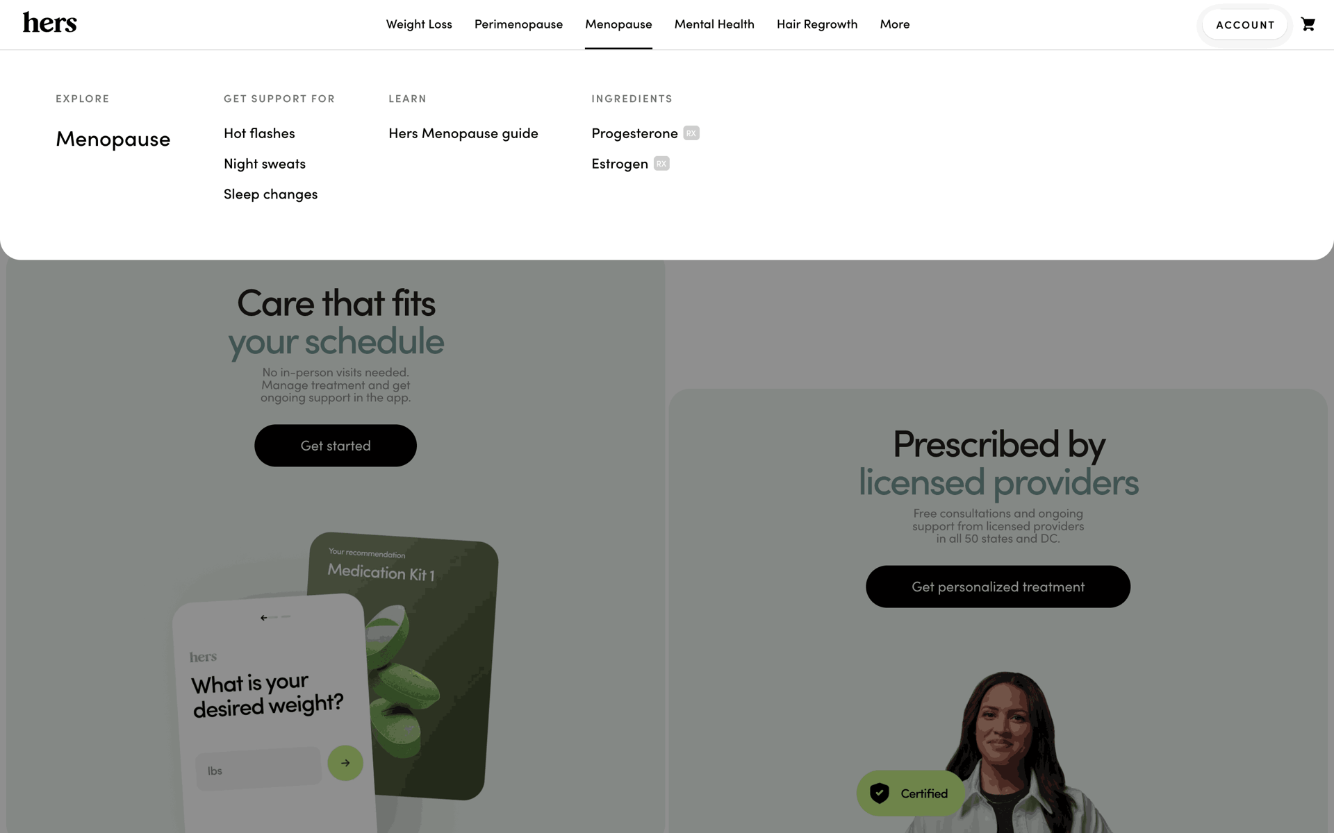 Hers Web Medical interface screenshot 16