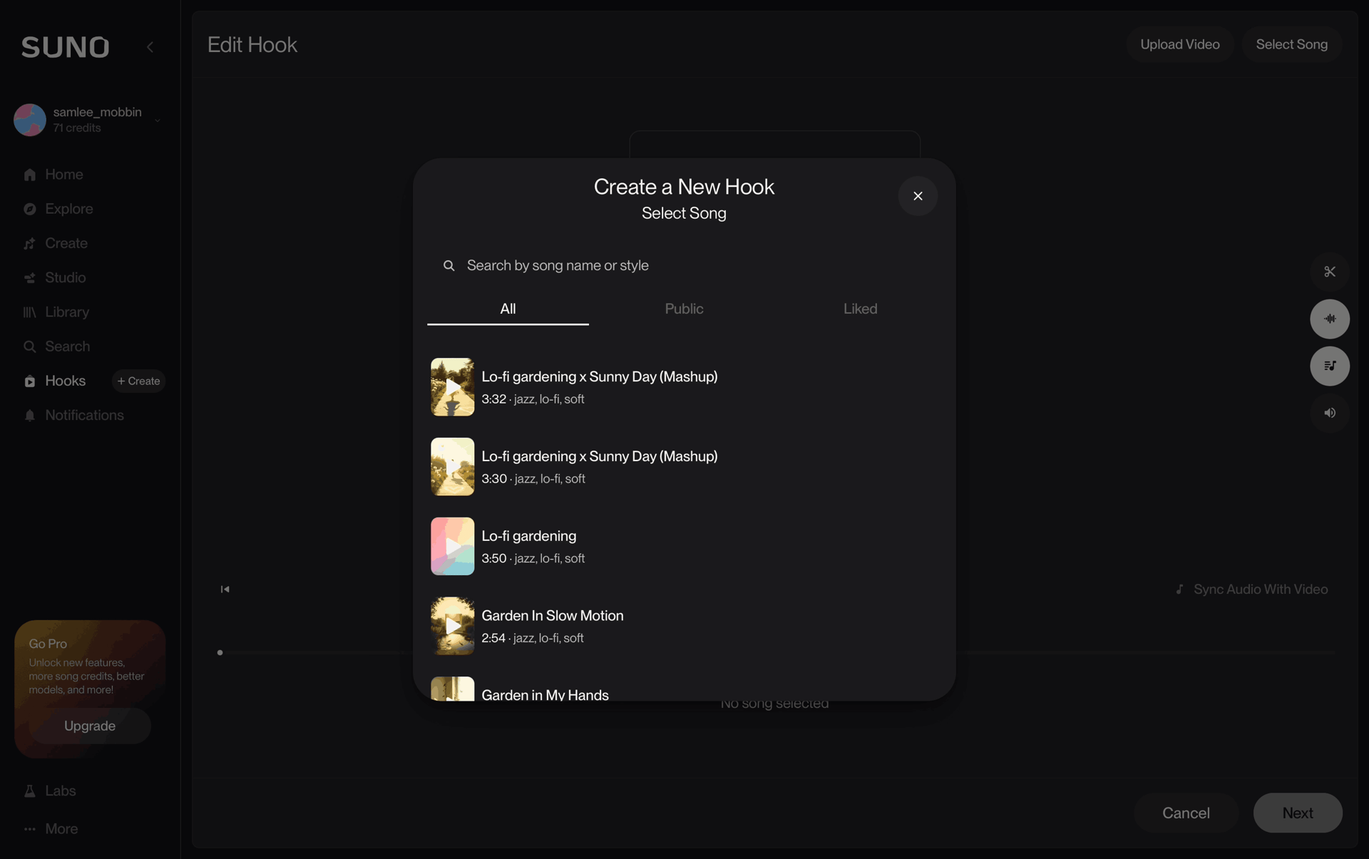 Suno Web AI interface screenshot 8