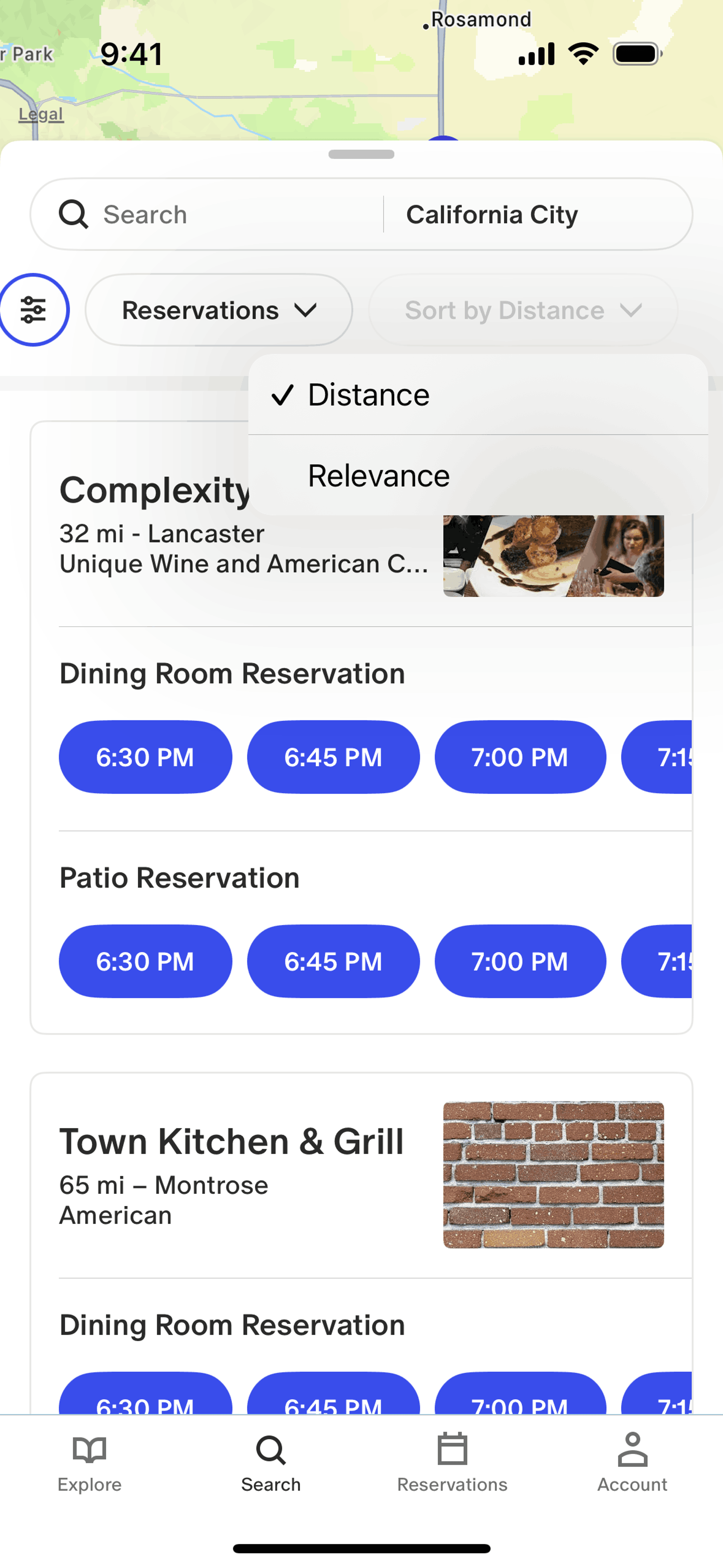 Tock iOS Food & Drink interface screenshot 14