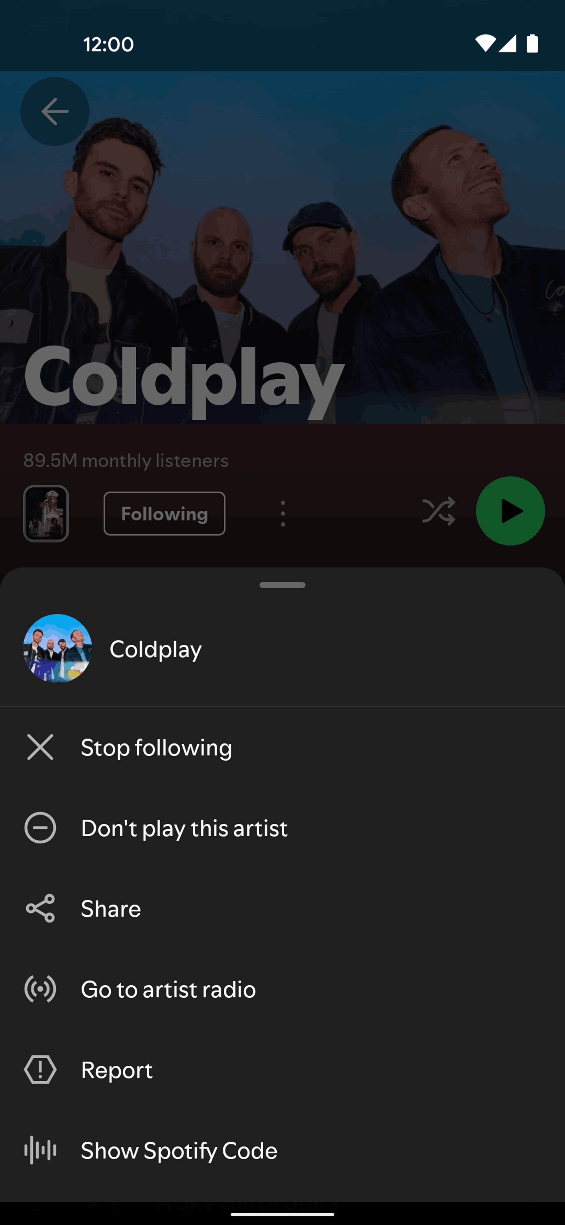 Spotify Android Music & Audio interface screenshot 7