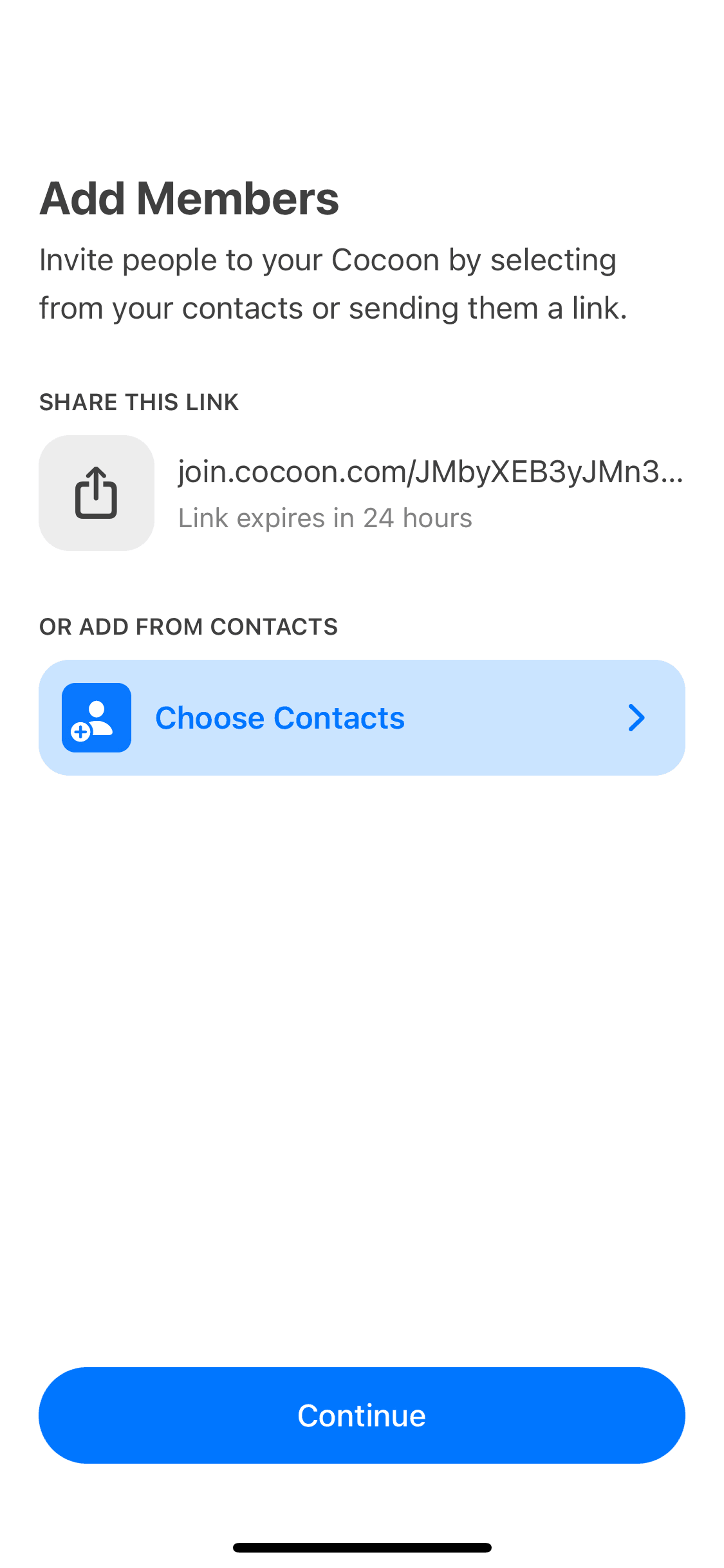 Cocoon iOS Lifestyle interface screenshot 13