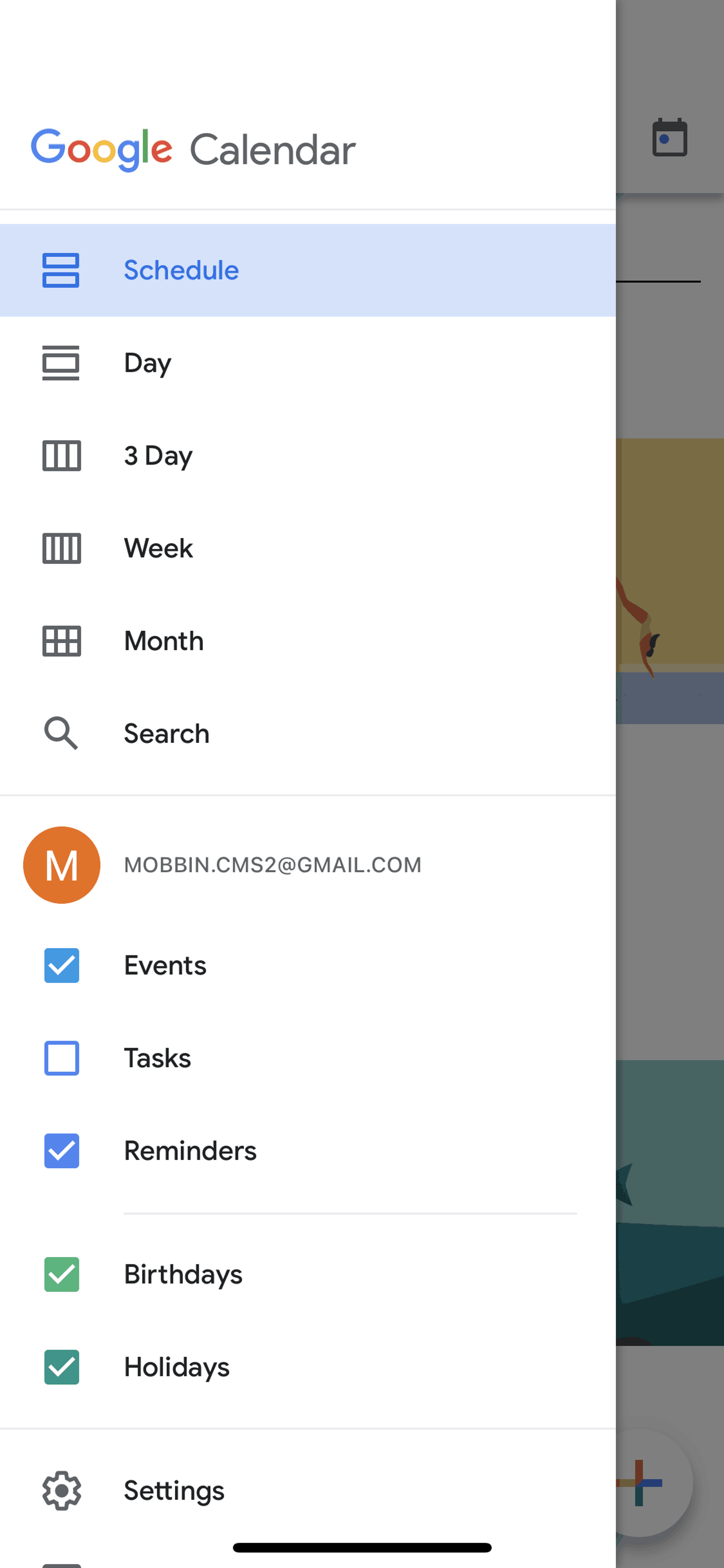 Google Calendar iOS Productivity interface screenshot 7