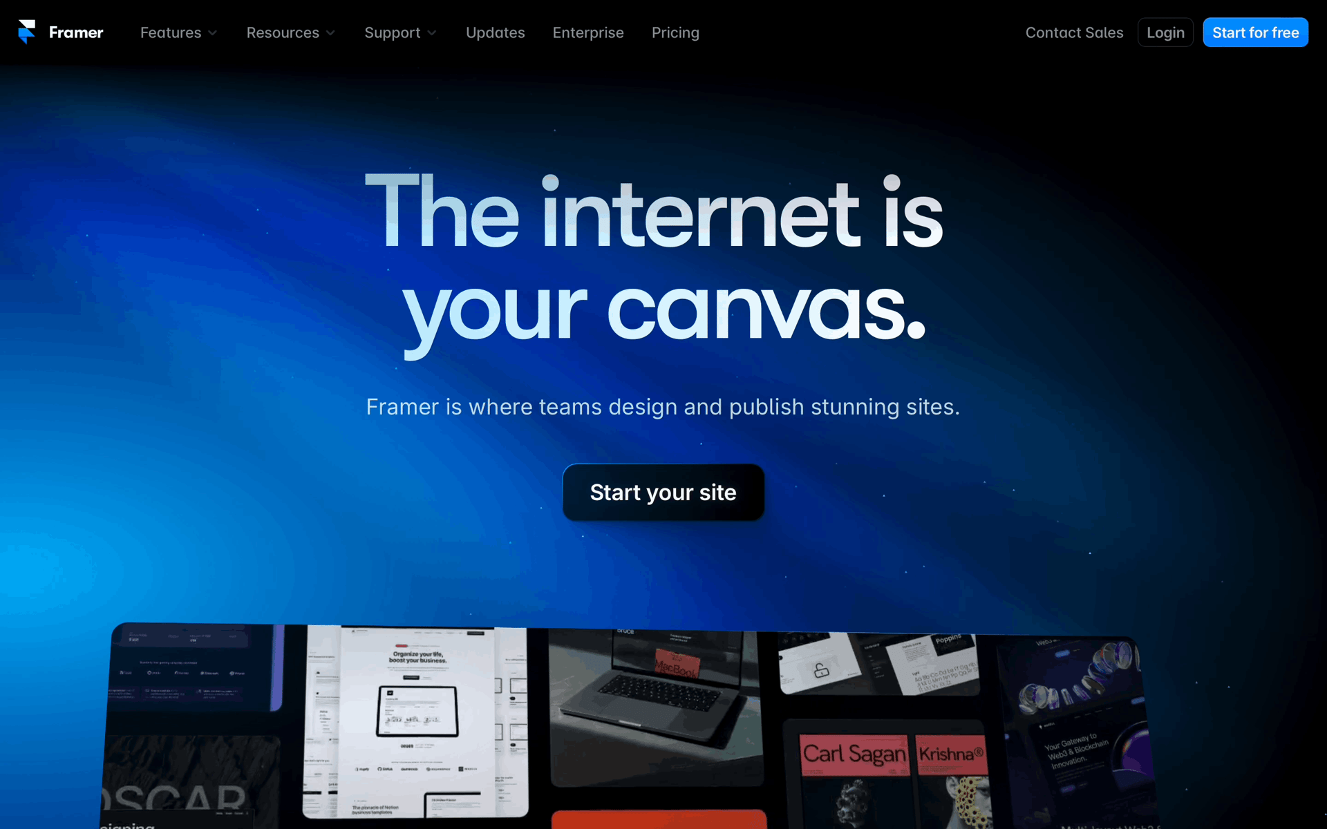 Framer Web AI interface screenshot 1