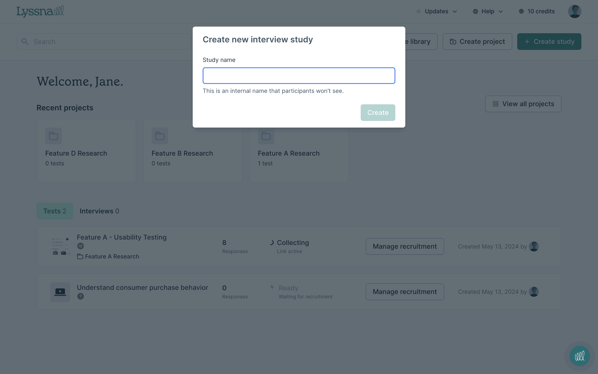 Lyssna Web Business interface screenshot 20