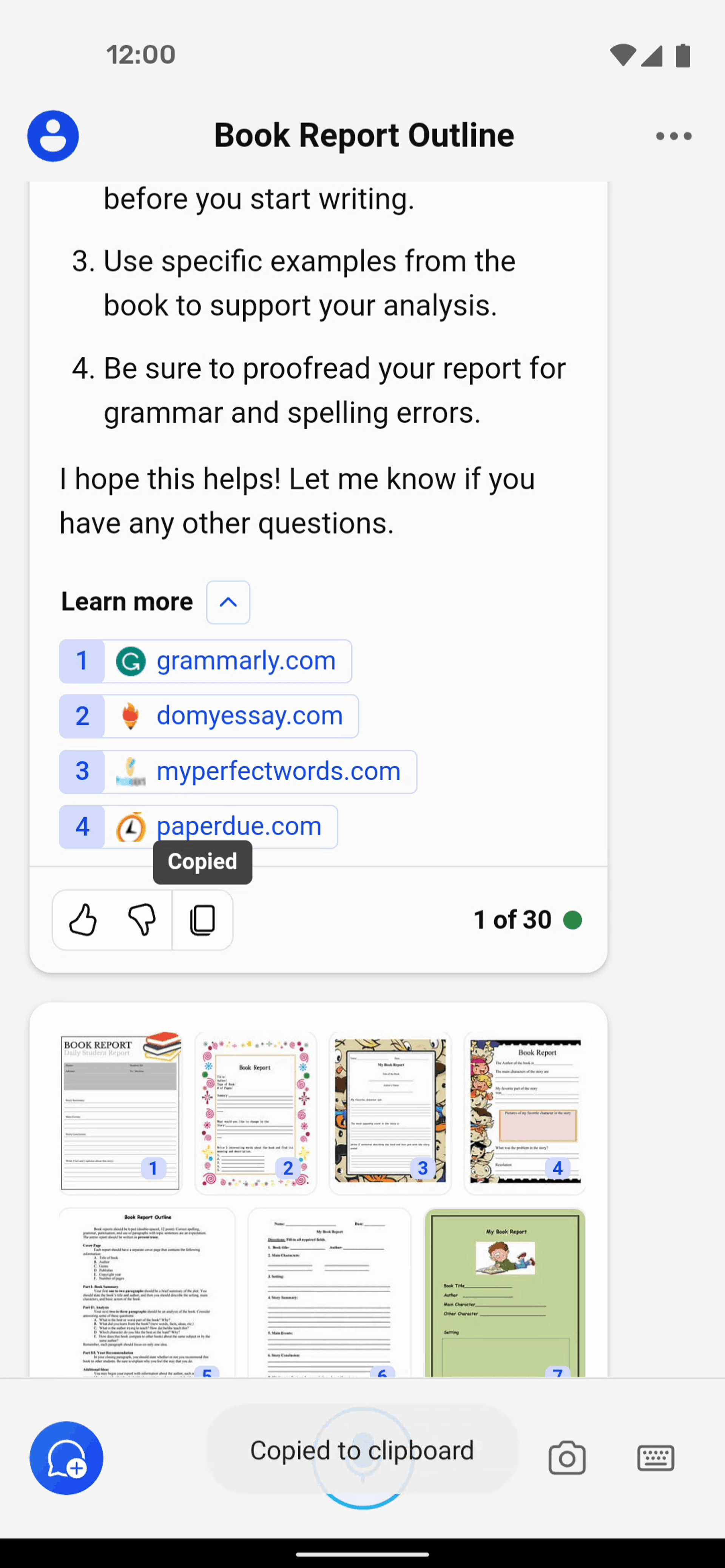 Microsoft Copilot Android AI interface screenshot 5
