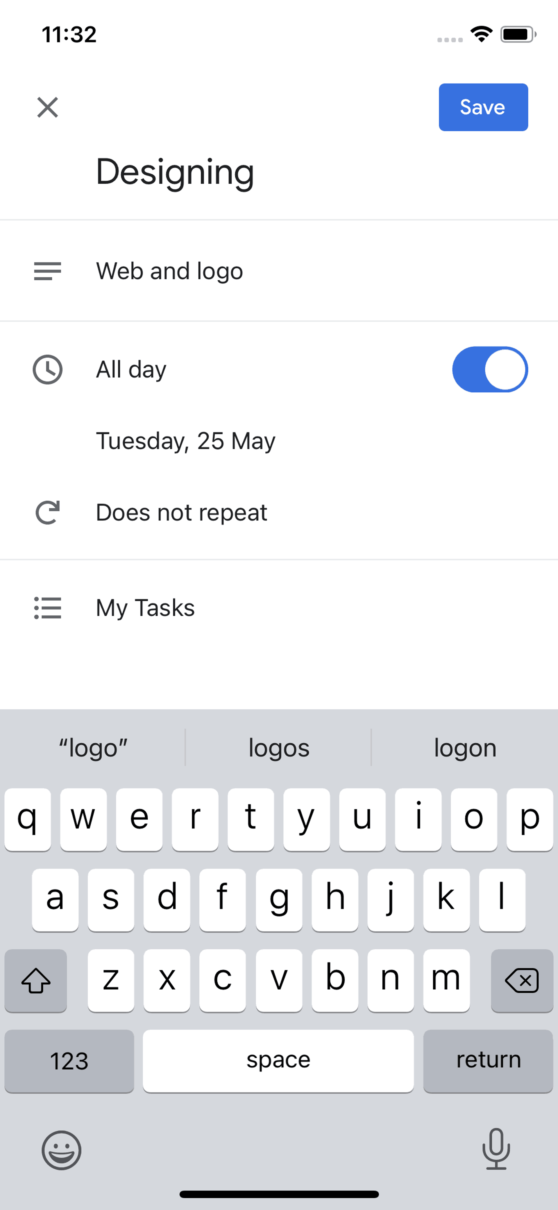 Google Calendar iOS Productivity interface screenshot 15