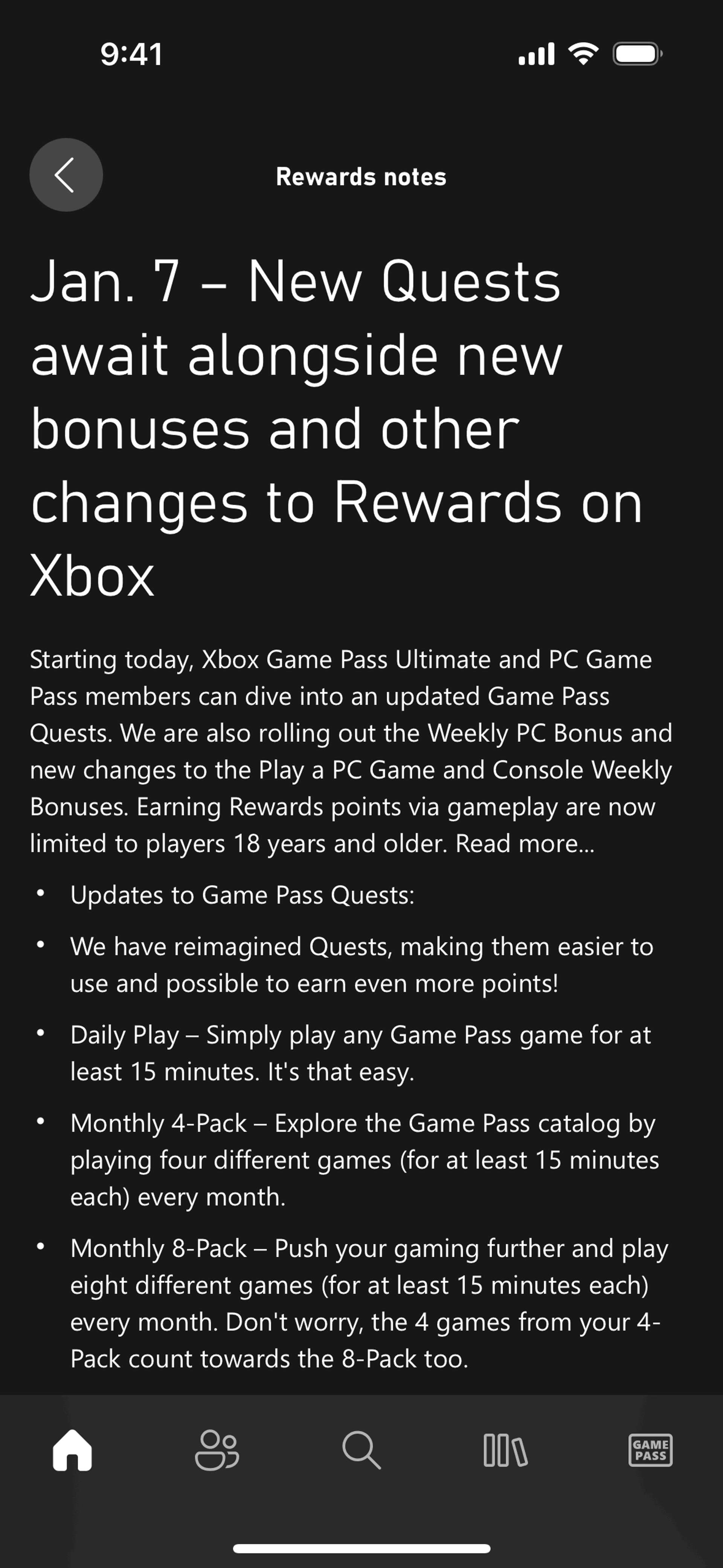Xbox iOS Entertainment interface screenshot 23