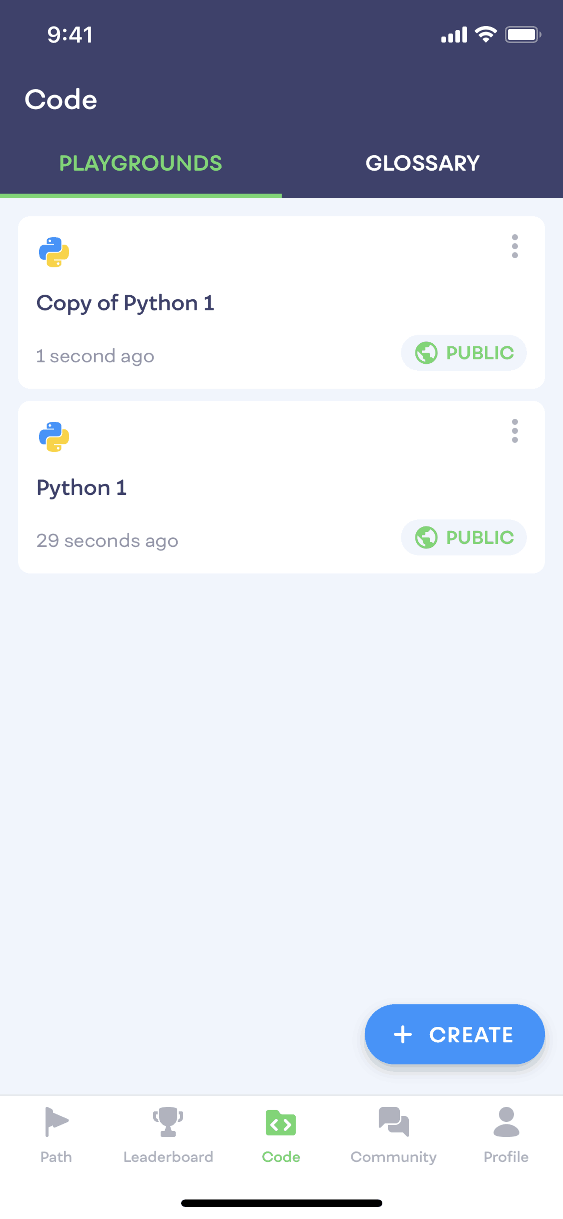 Mimo iOS Education interface screenshot 7