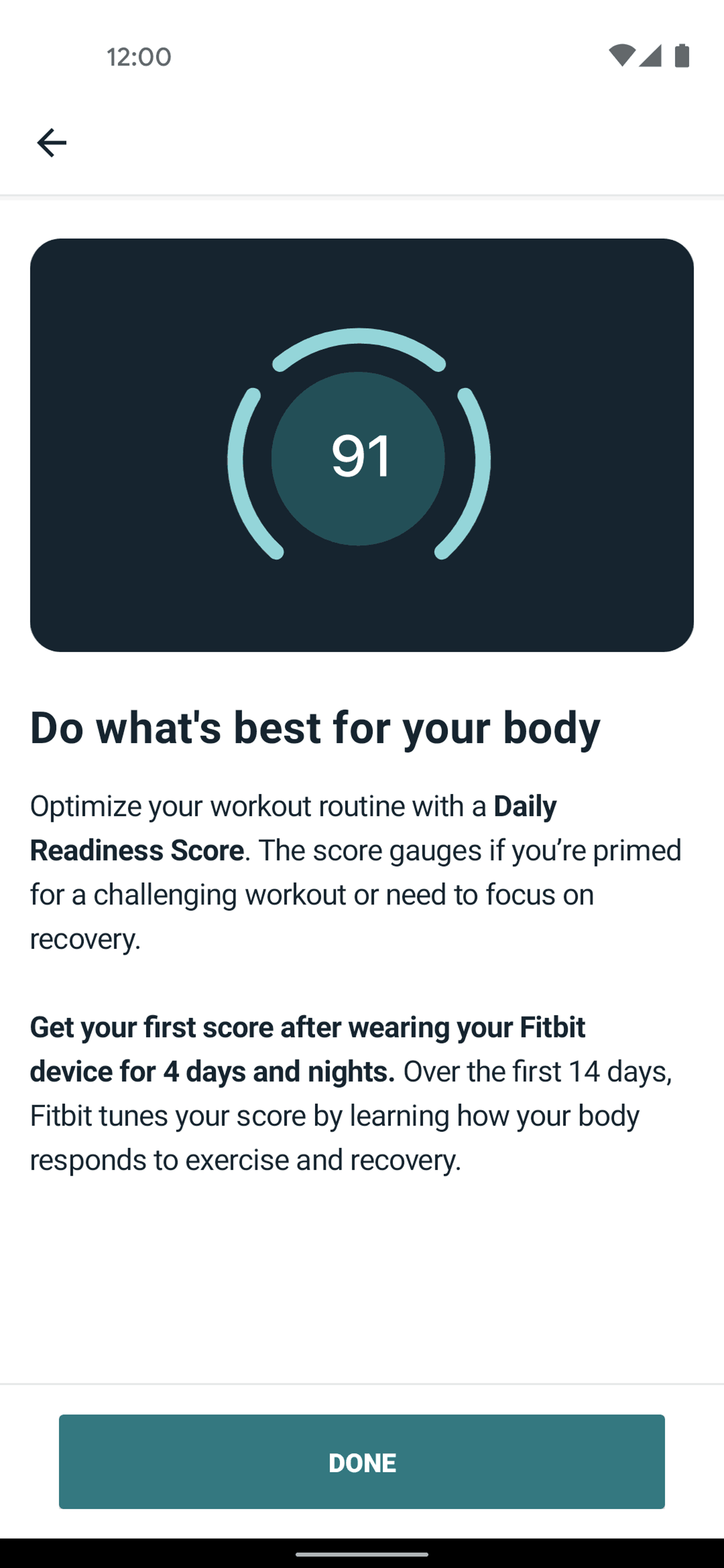 Fitbit Android Health & Fitness interface screenshot 10