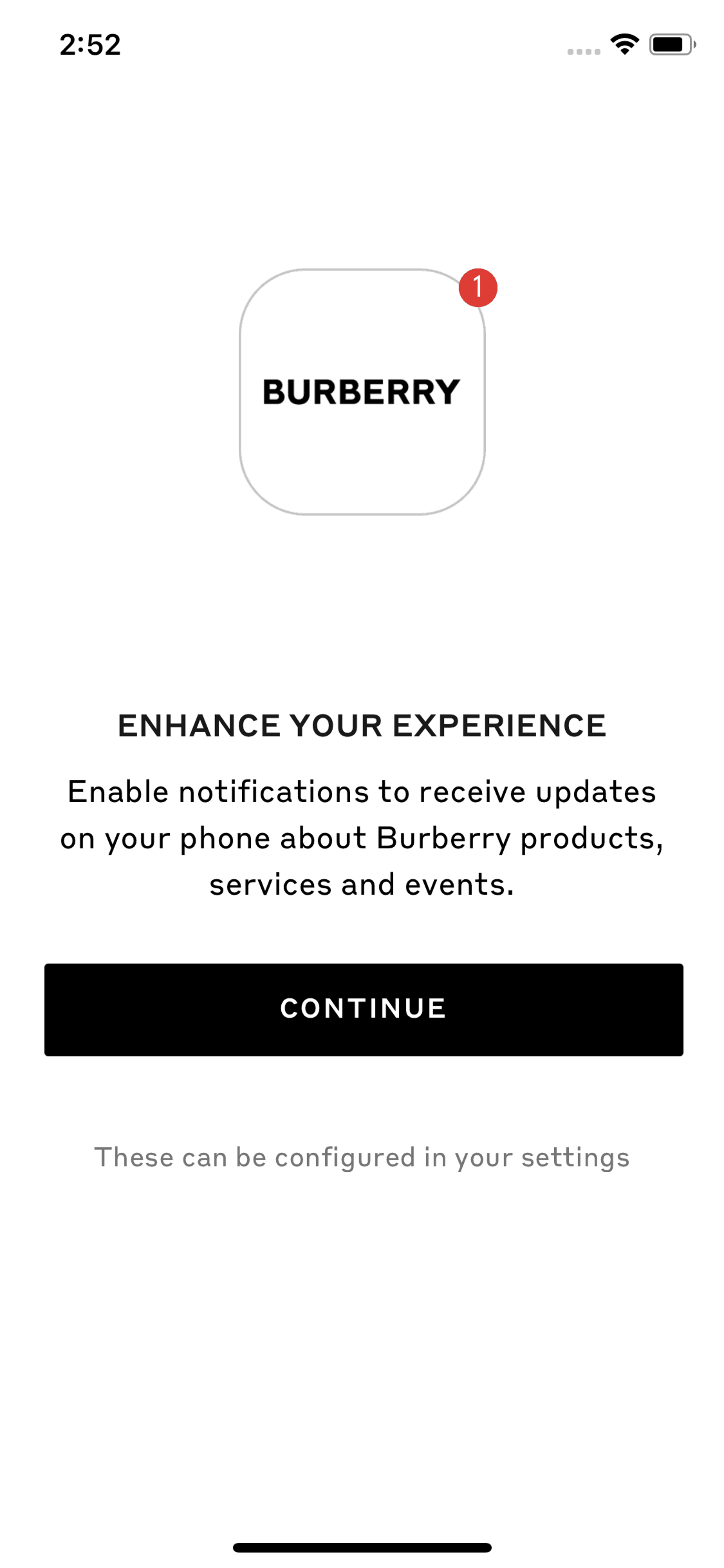 Burberry iOS Shopping interface screenshot 12