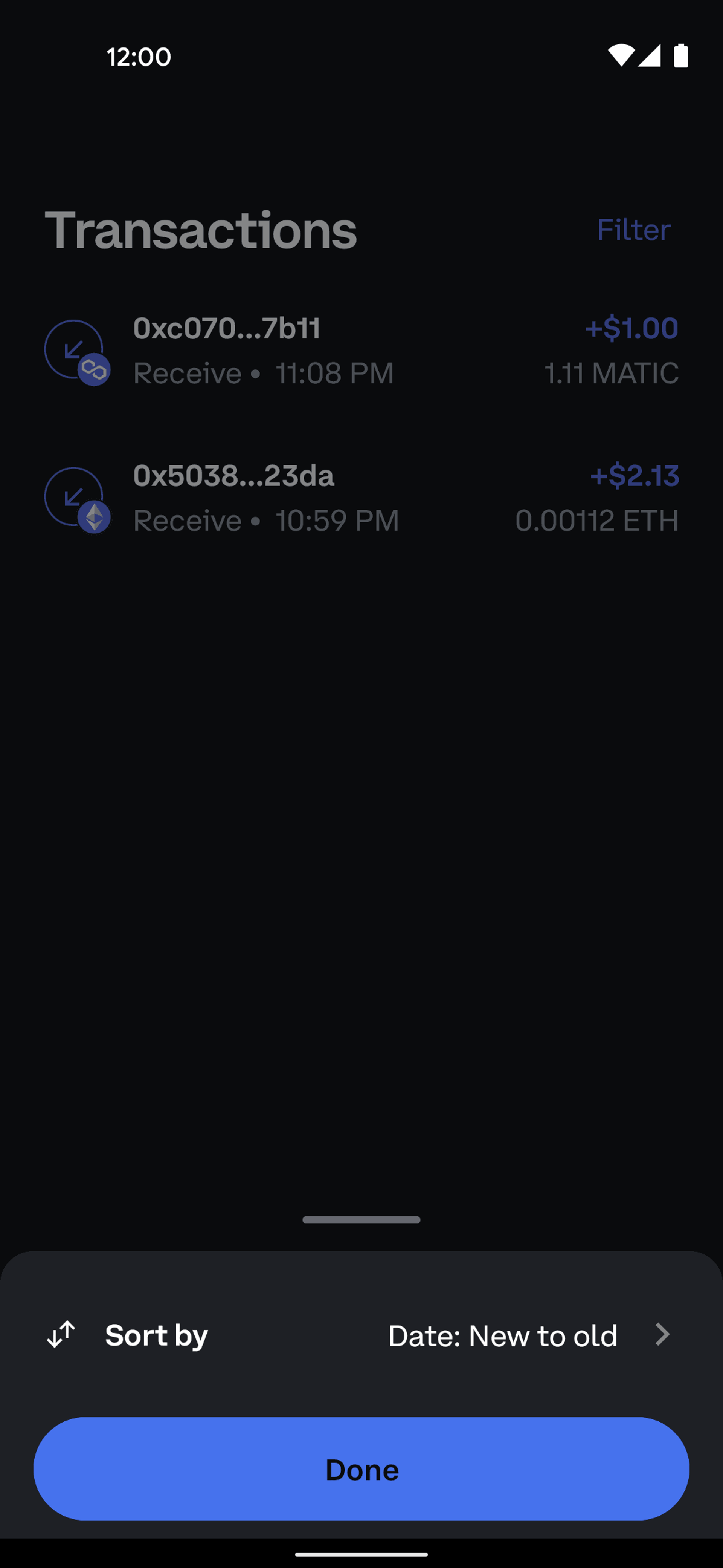 Coinbase Wallet Android Finance interface screenshot 15