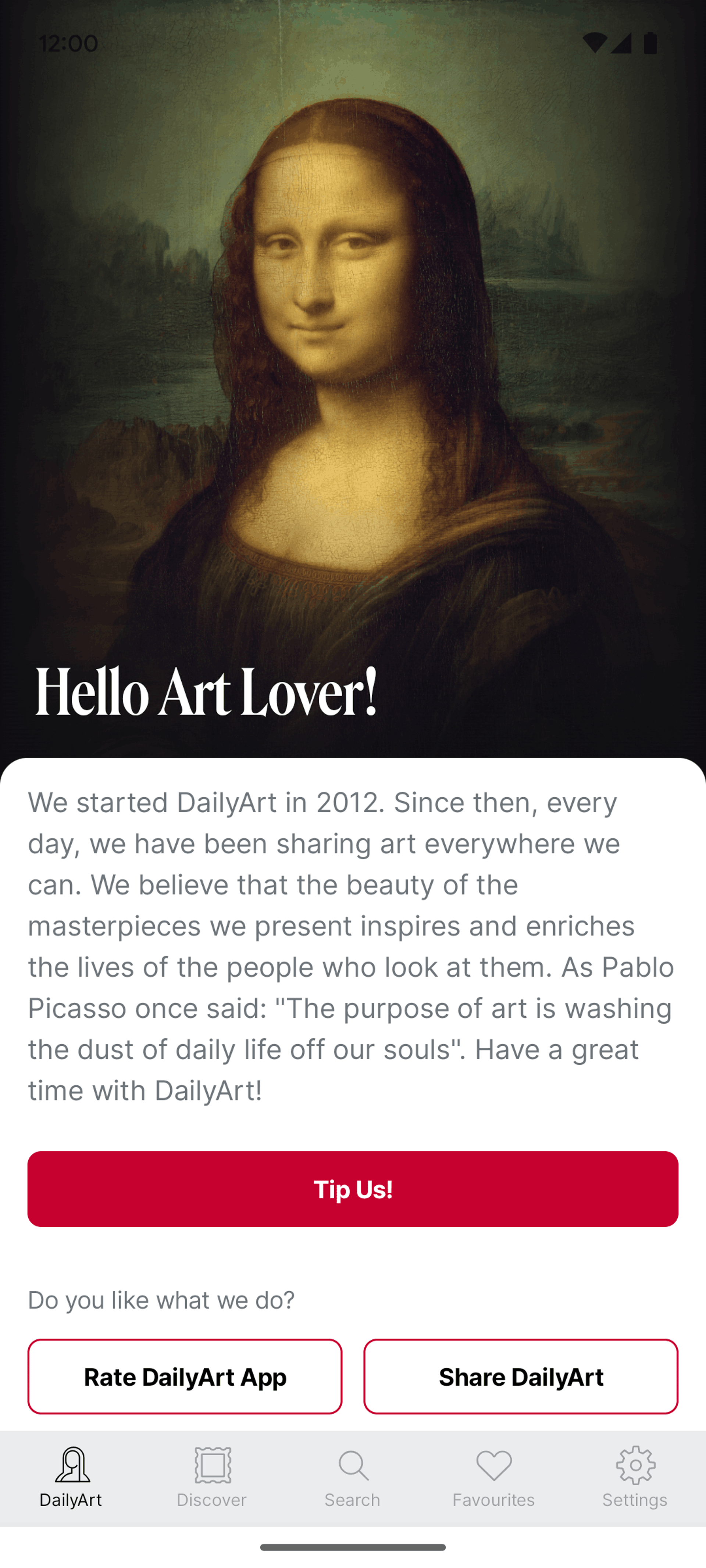 DailyArt Android Education interface screenshot 18