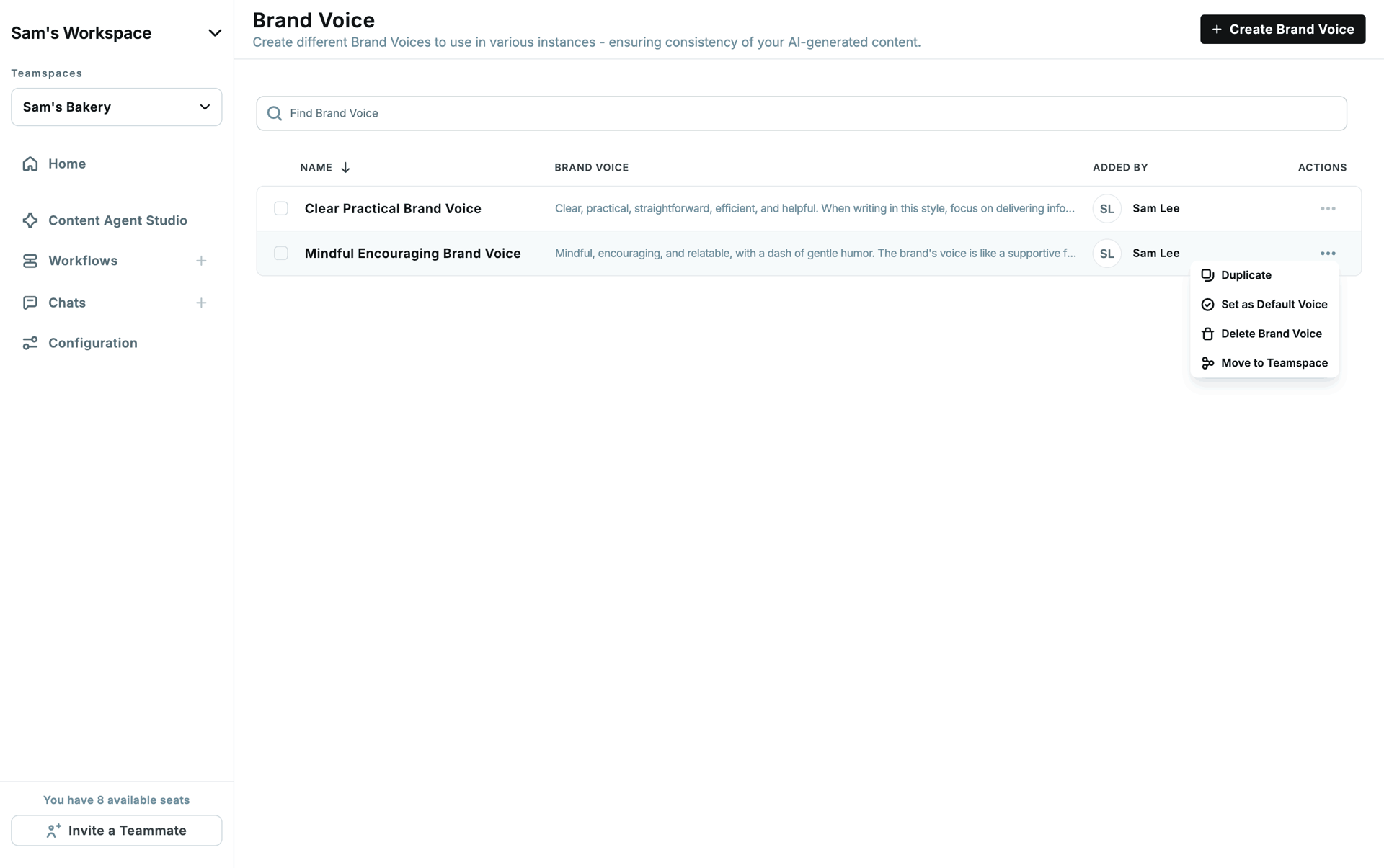 Copy.ai Web AI interface screenshot 12