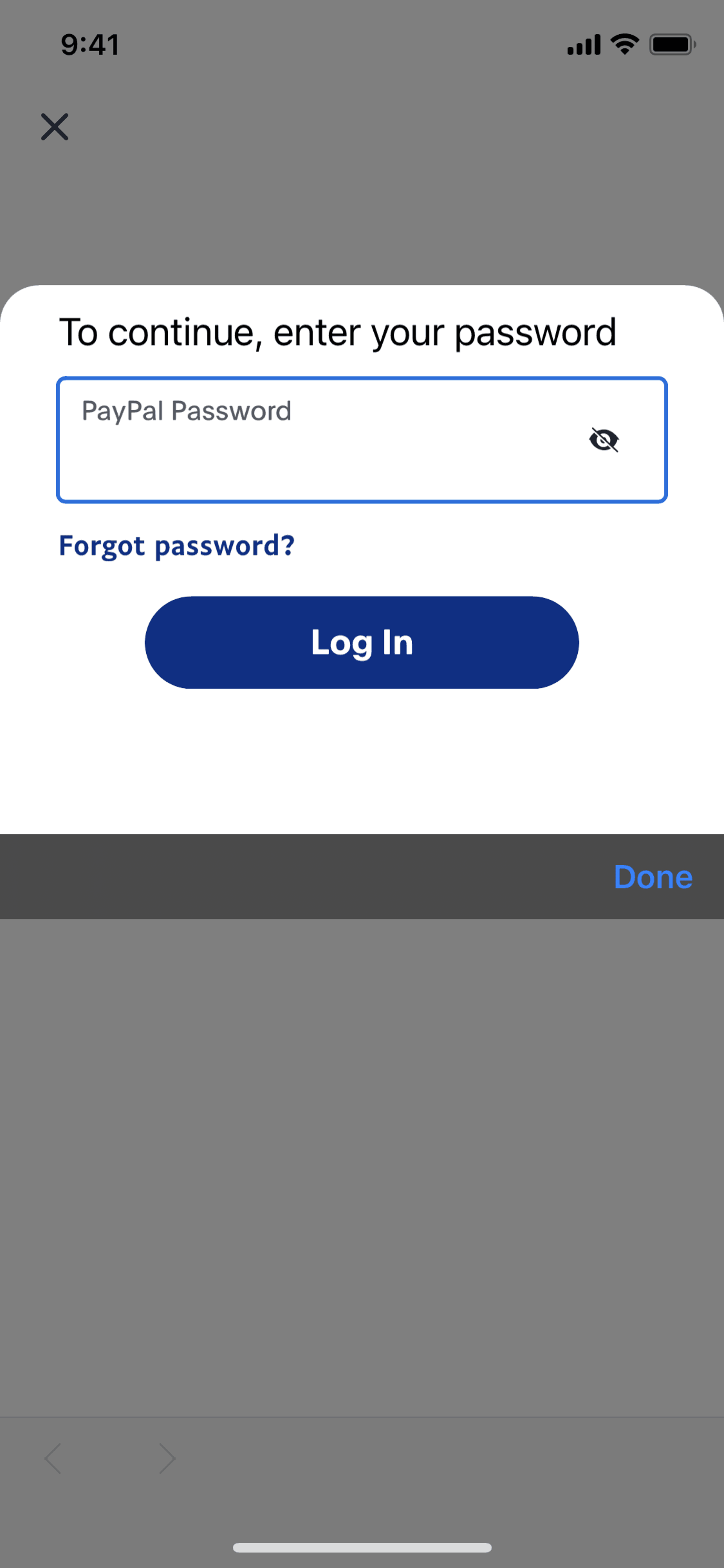 PayPal iOS Finance interface screenshot 19