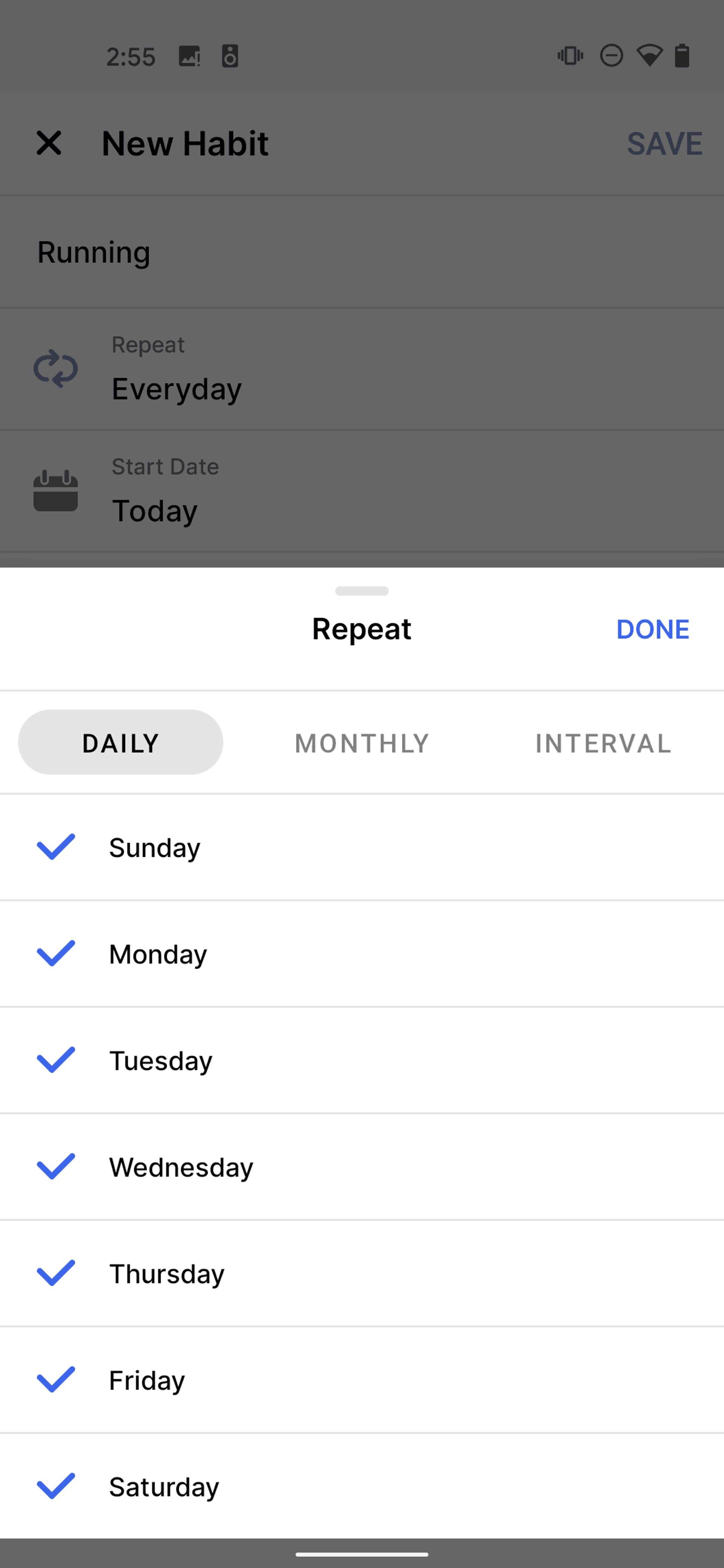 Habitify Android Productivity interface screenshot 14