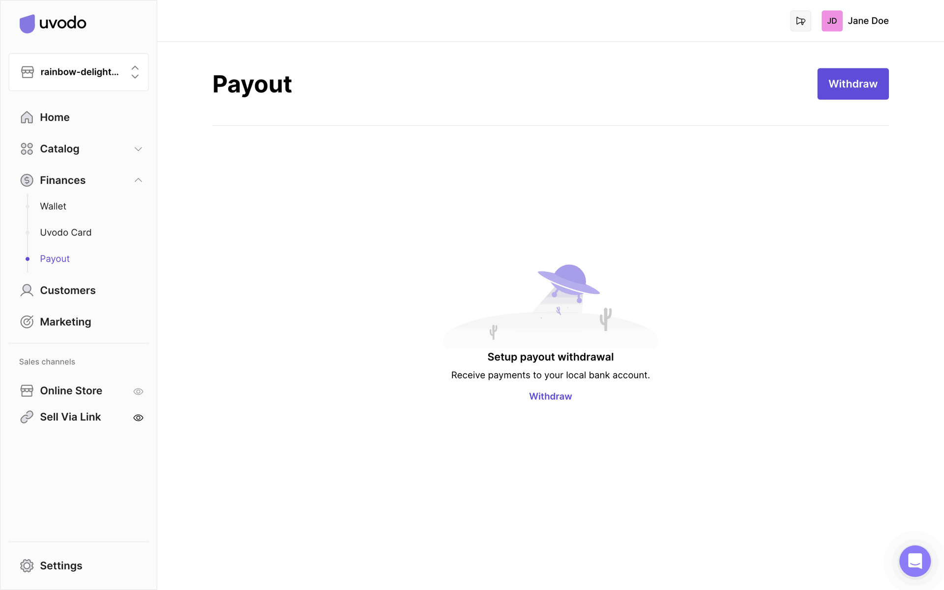 Uvodo Web Business interface screenshot 12