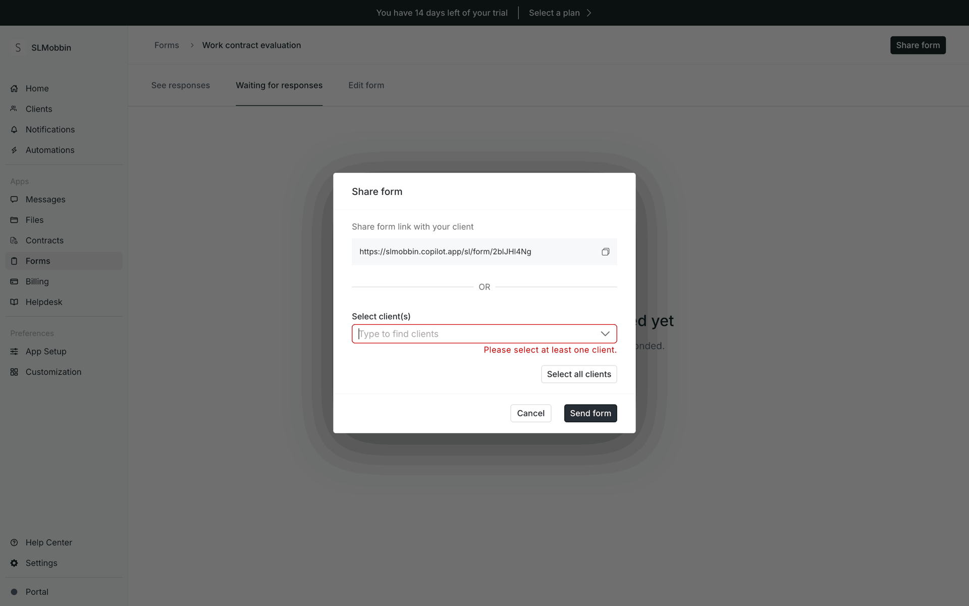 Copilot Web Business interface screenshot 21