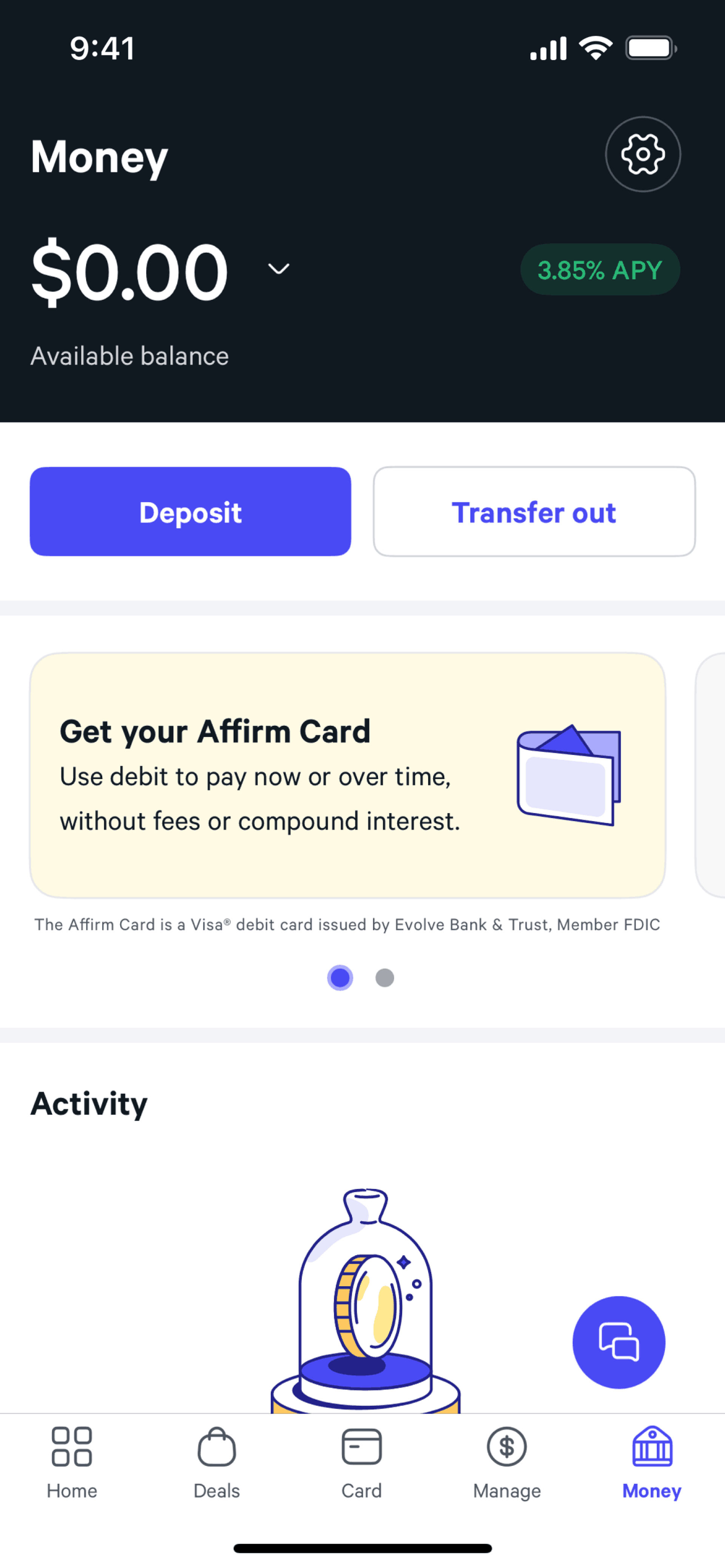 Affirm iOS Finance interface screenshot 14
