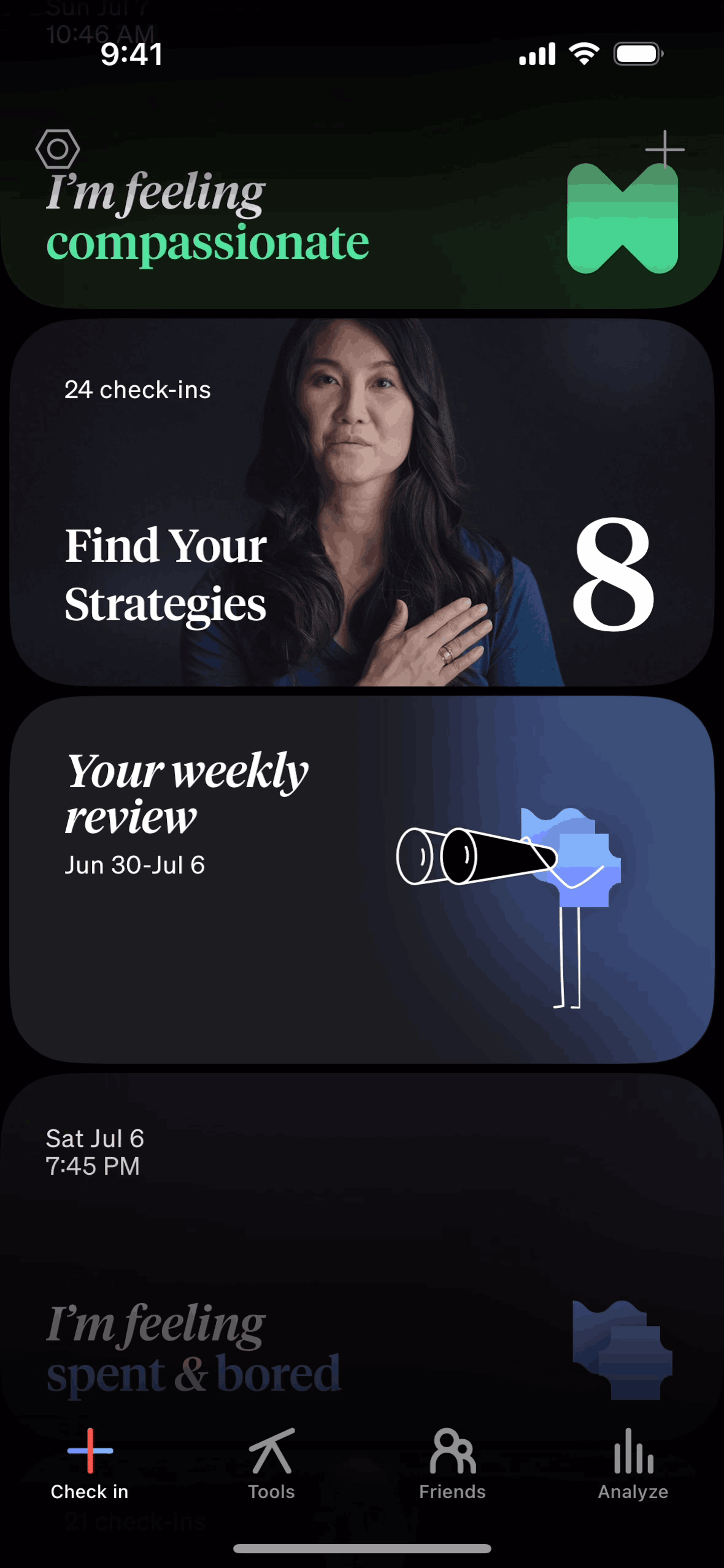 How We Feel iOS Health & Fitness interface screenshot 2
