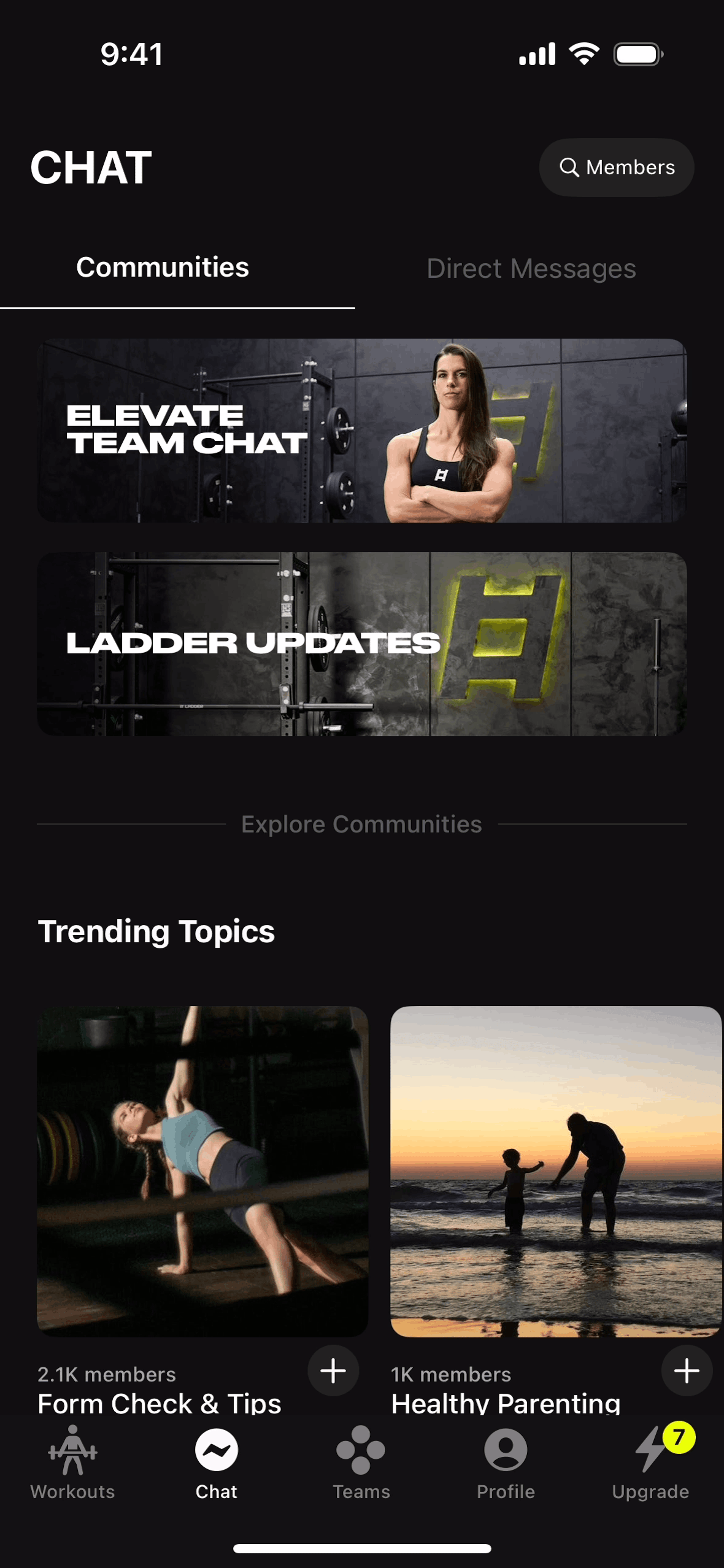 Ladder iOS Health & Fitness interface screenshot 11