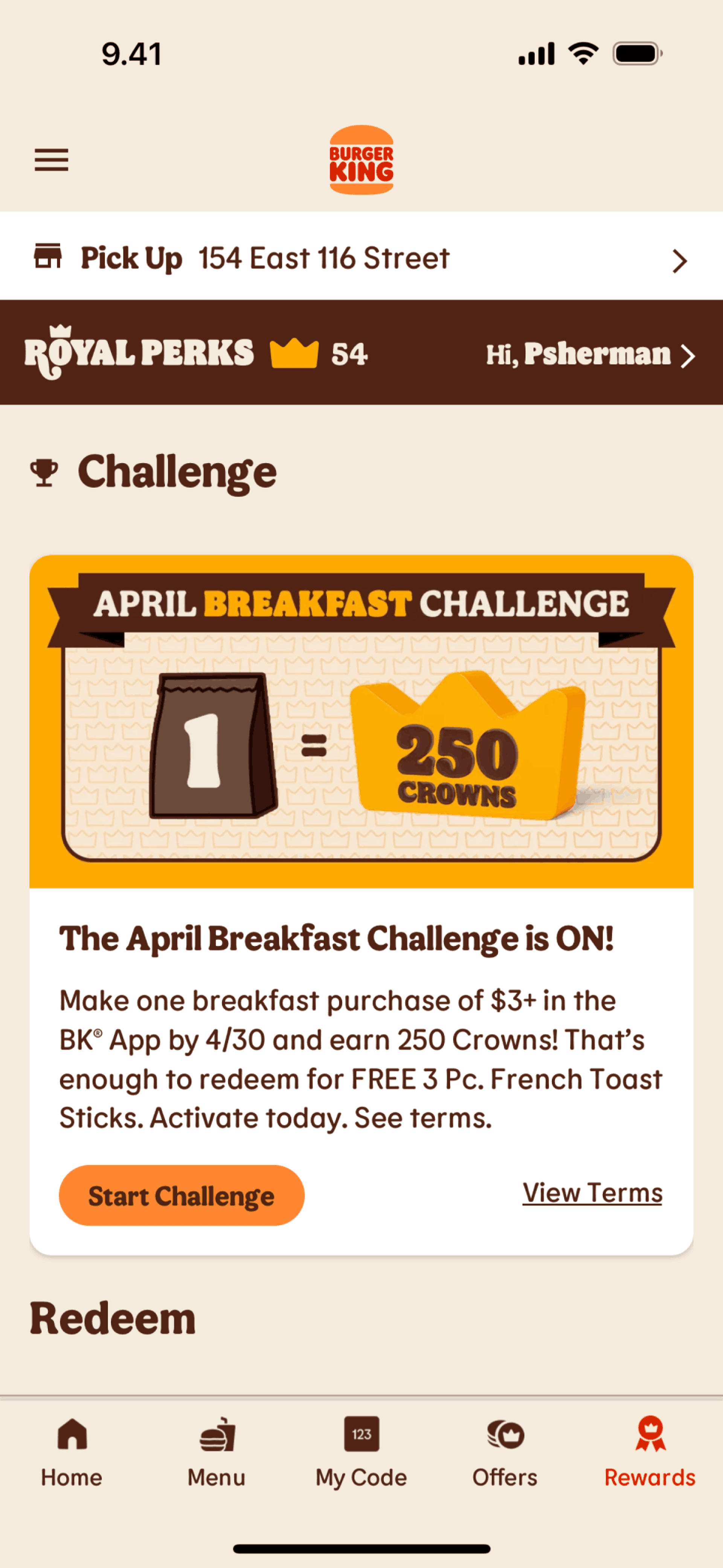 Burger King iOS Food & Drink interface screenshot 16