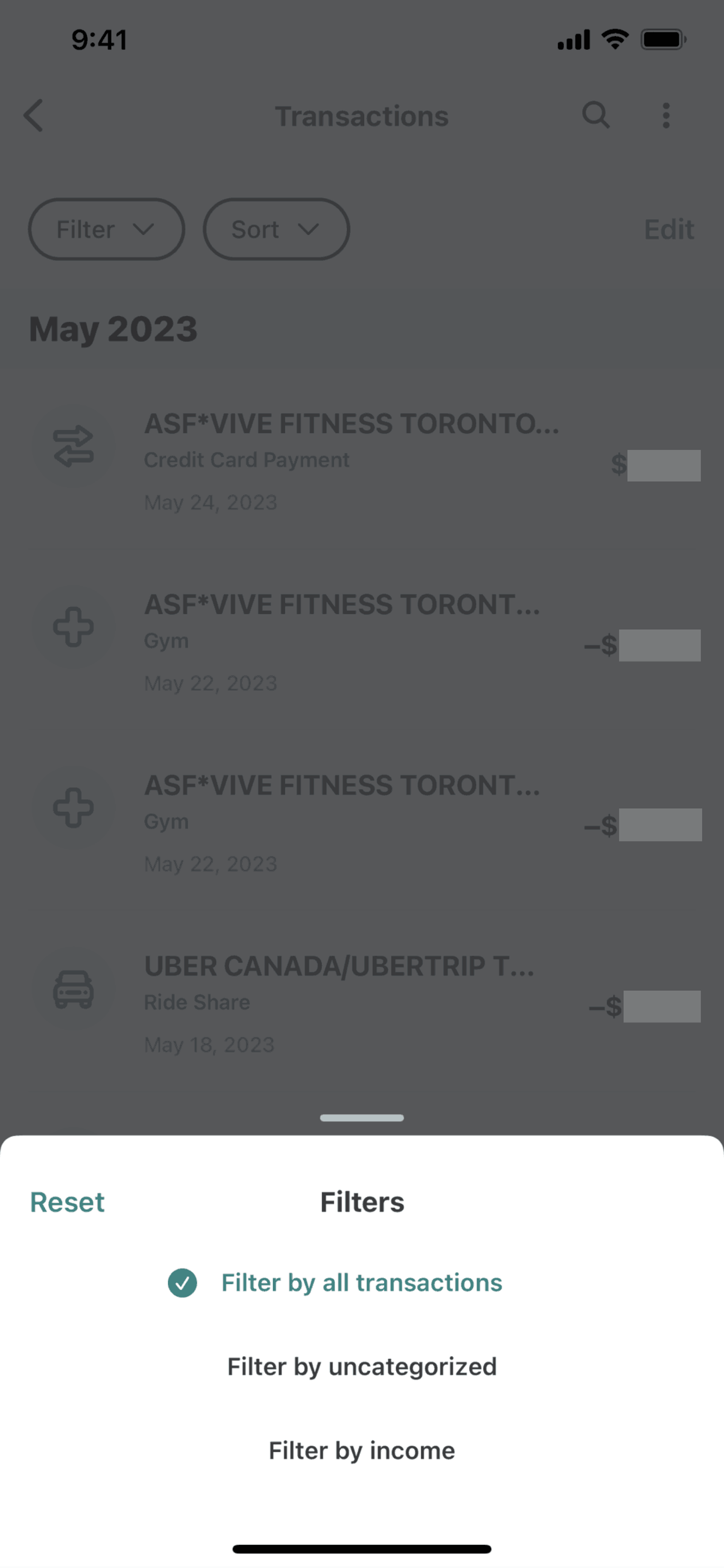 Mint iOS Finance interface screenshot 9