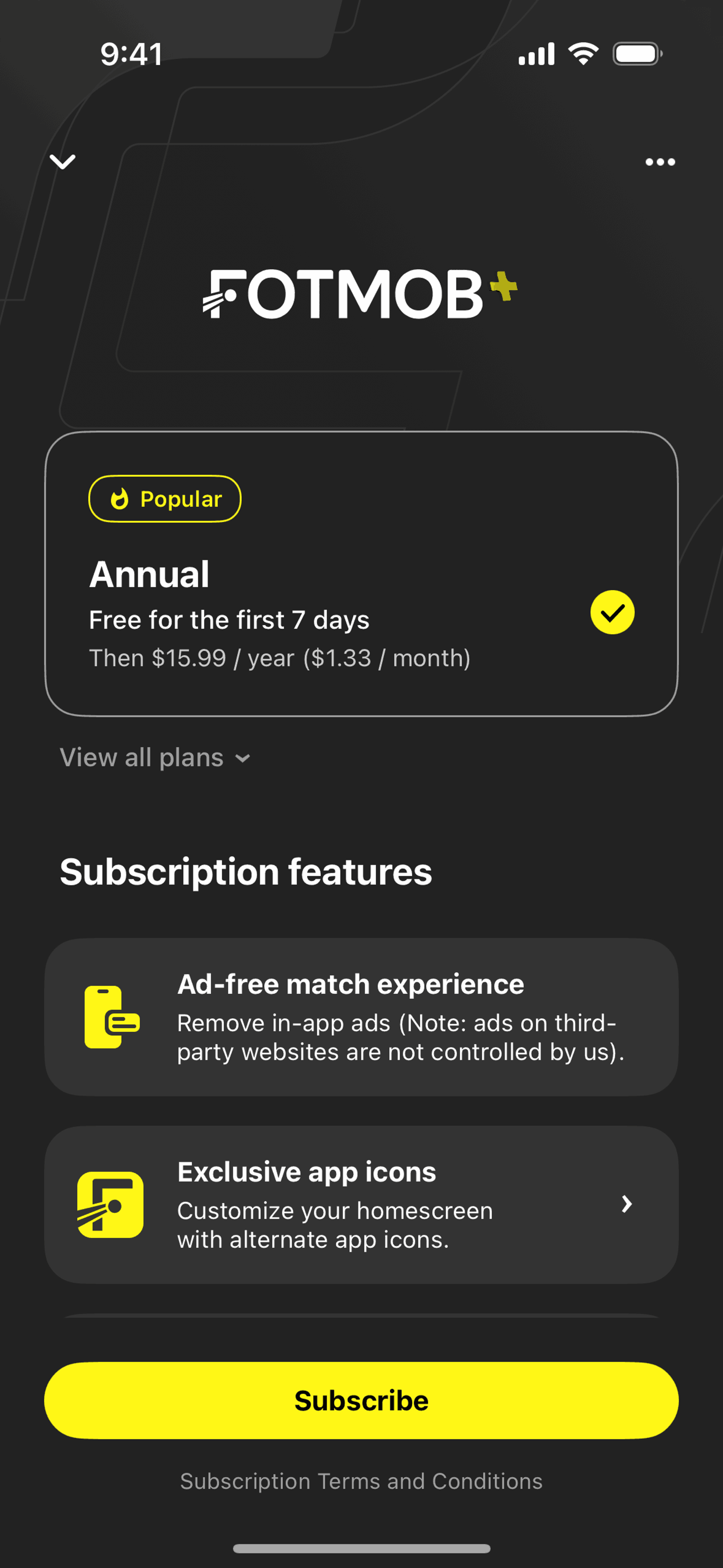FotMob iOS Sports interface screenshot 6