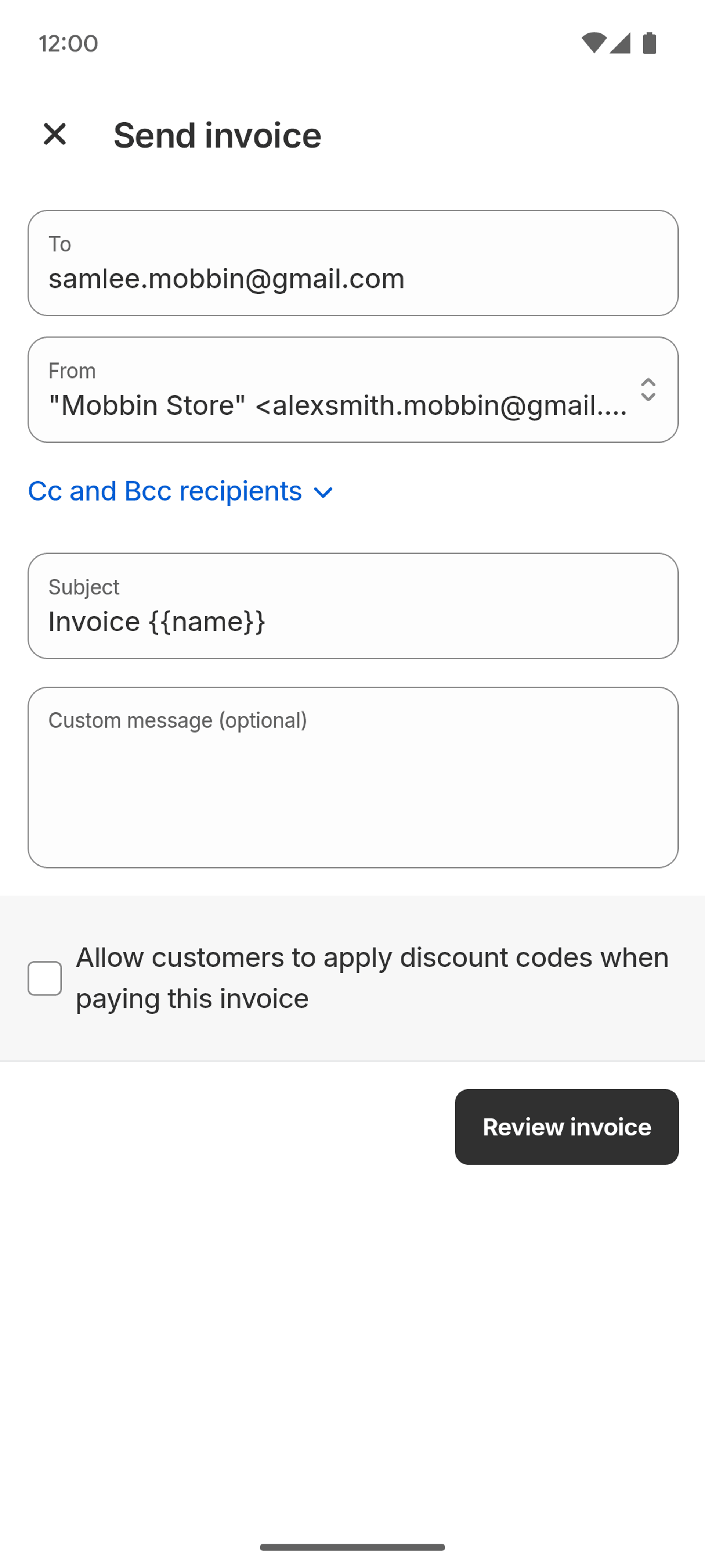 Shopify Android Business interface screenshot 10